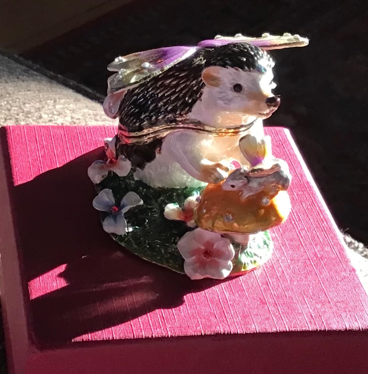 Chipmunk Trinket Box Jewelry Box Hand Painted Decorative Box with Hinged Lid customer photo 1