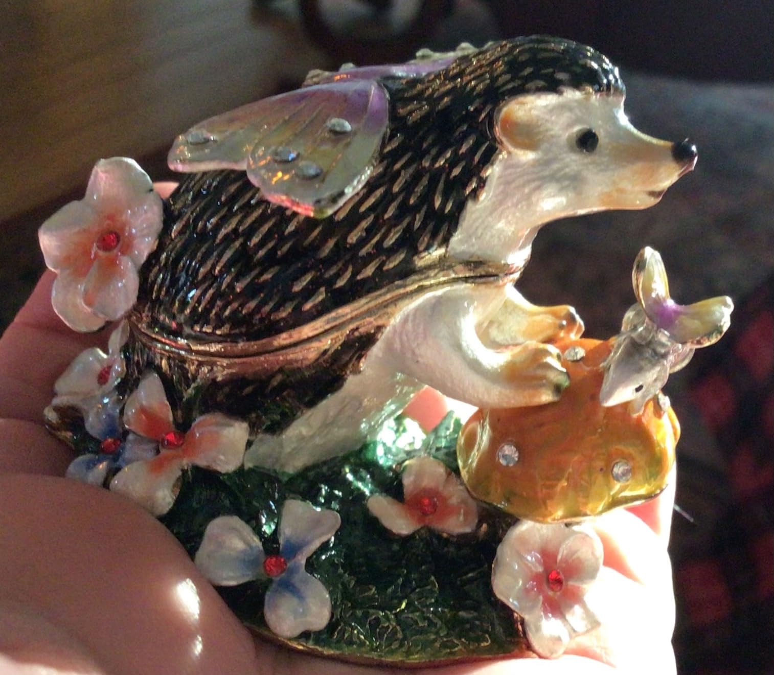 Chipmunk Trinket Box Jewelry Box Hand Painted Decorative Box with Hinged Lid customer photo 2