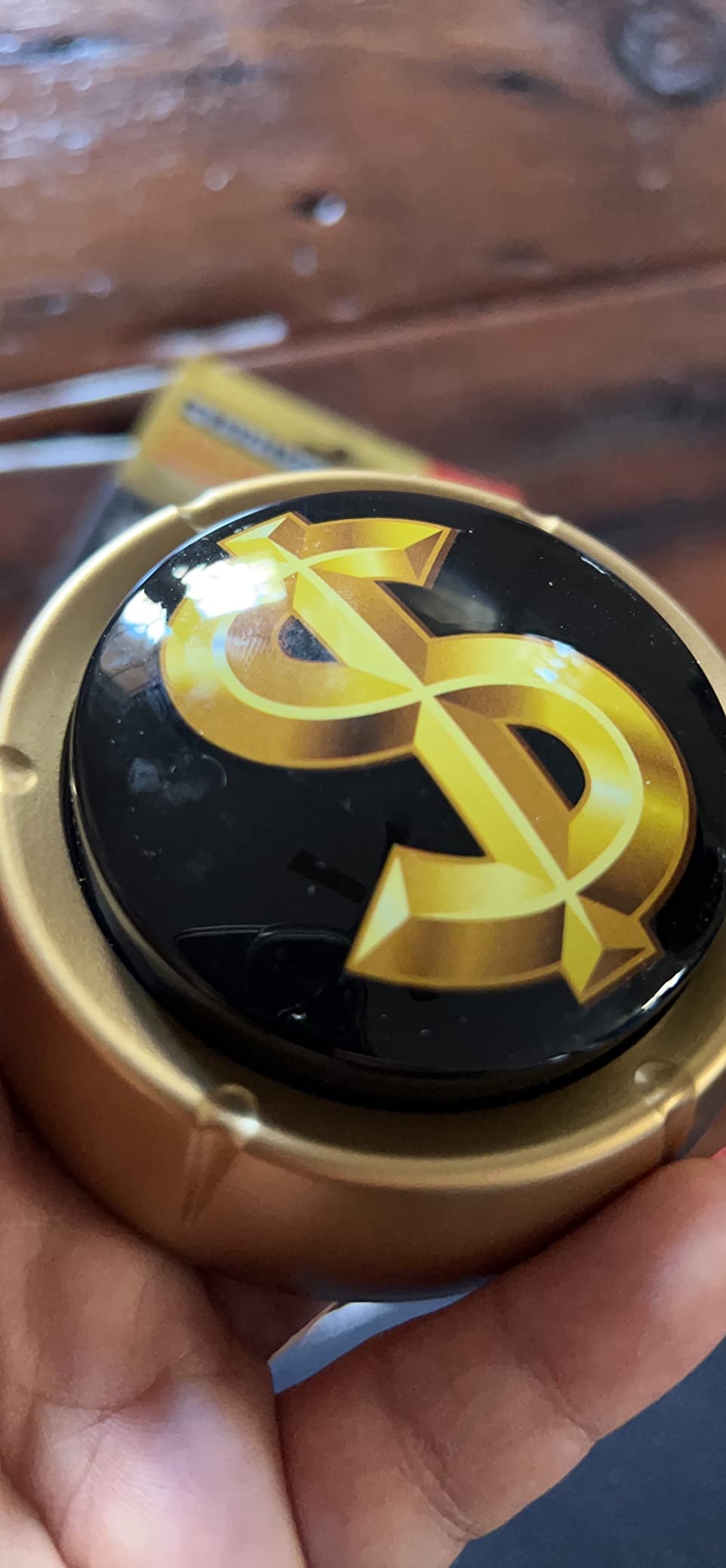 The Monocle Breakers Cash Register Sound Button - Loud Cha Ching Money Noise Push Button - Funny Gold Desk Toy Office Gift - Batteries Included customer photo 2