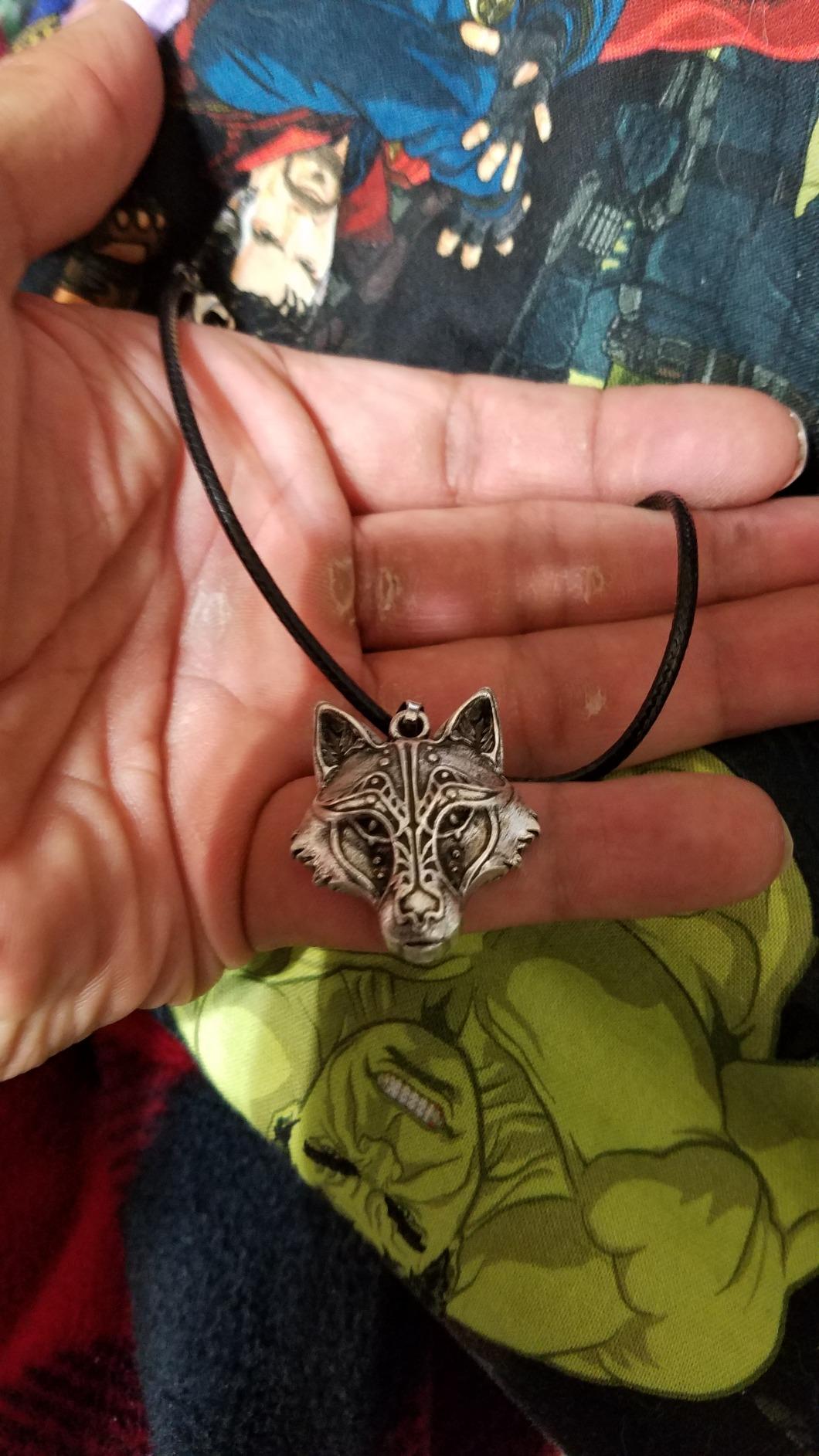 HAQUIL Wolf Necklace, Viking Wolf Head Pendant, Animal Totem Jewelry Gift for Men and Women customer photo 2