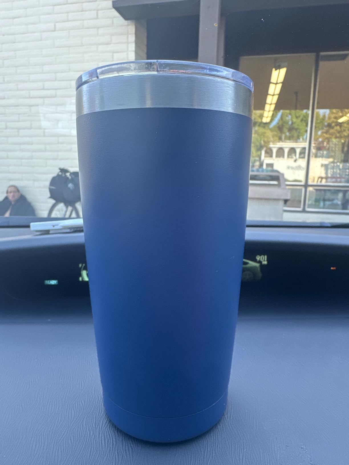SUNWILL Travel Coffee Tumbler 20 oz, Insulated Mug with Lid, Stainless Steel Cup for Outdoor, Powder Coated Navy customer photo 1