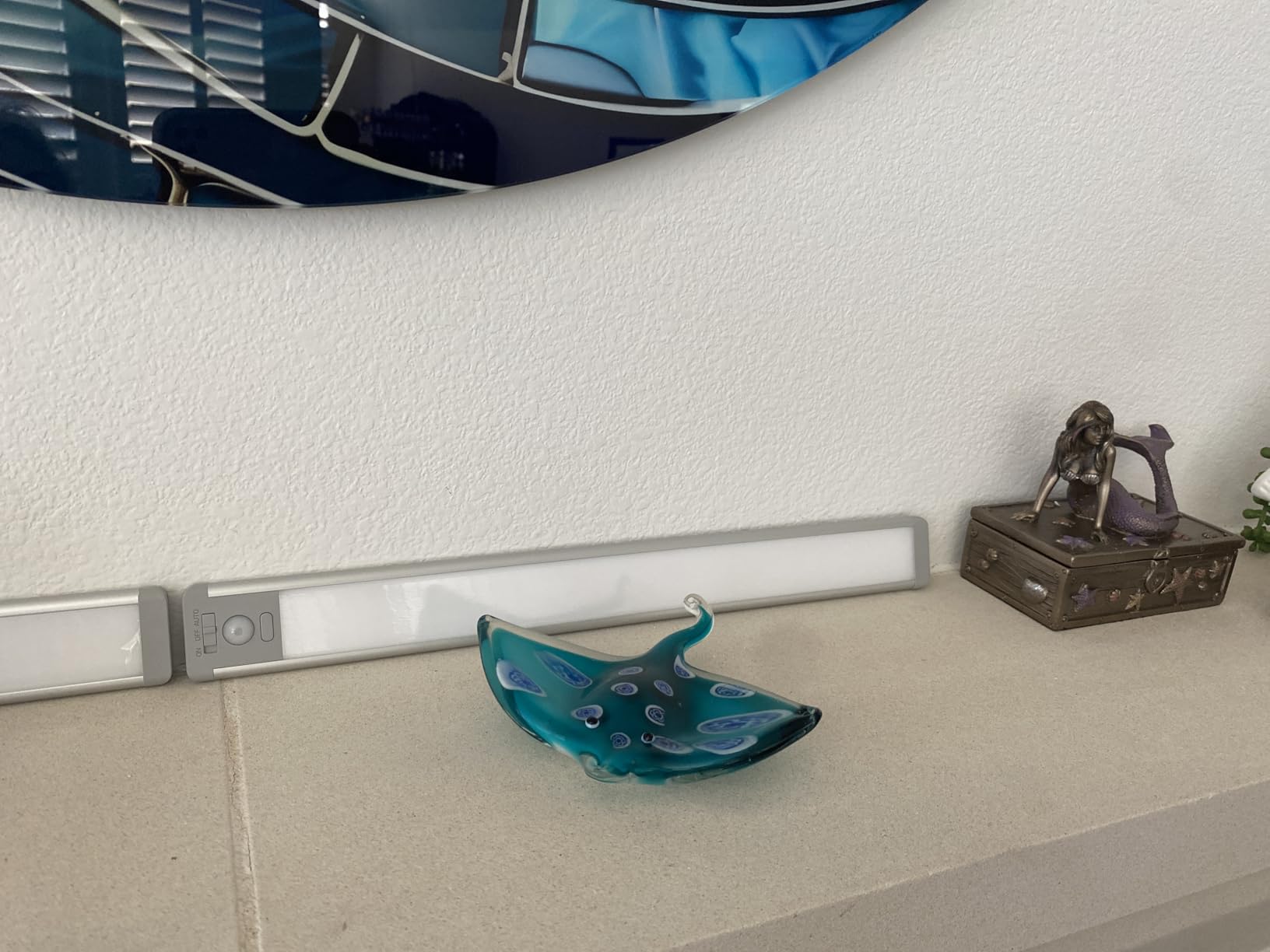 QFkris Glass Ray Fish, Handmade Crystal Manta Ray | Glass Stingray Cute Sea Animal Figurine, Art Home Decor customer photo 2