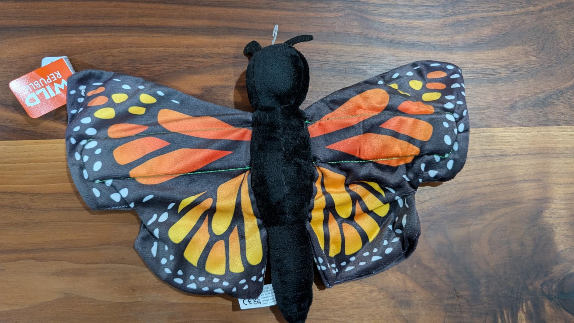 Wild Republic Huggers Monarch Butterfly Stuffed Animal - 8
