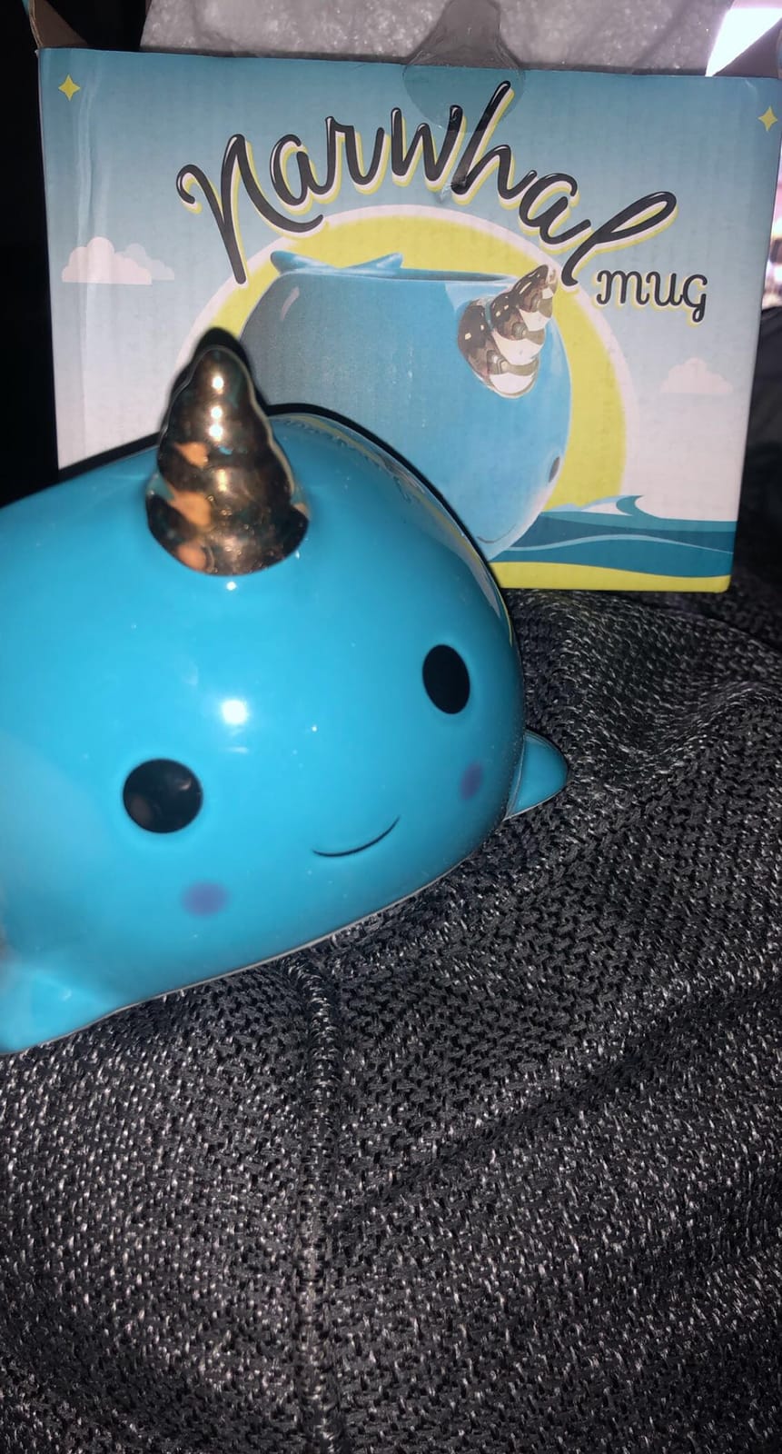 Streamline Imagined Magical Narwhal Coffee Mug, Blue customer photo 1