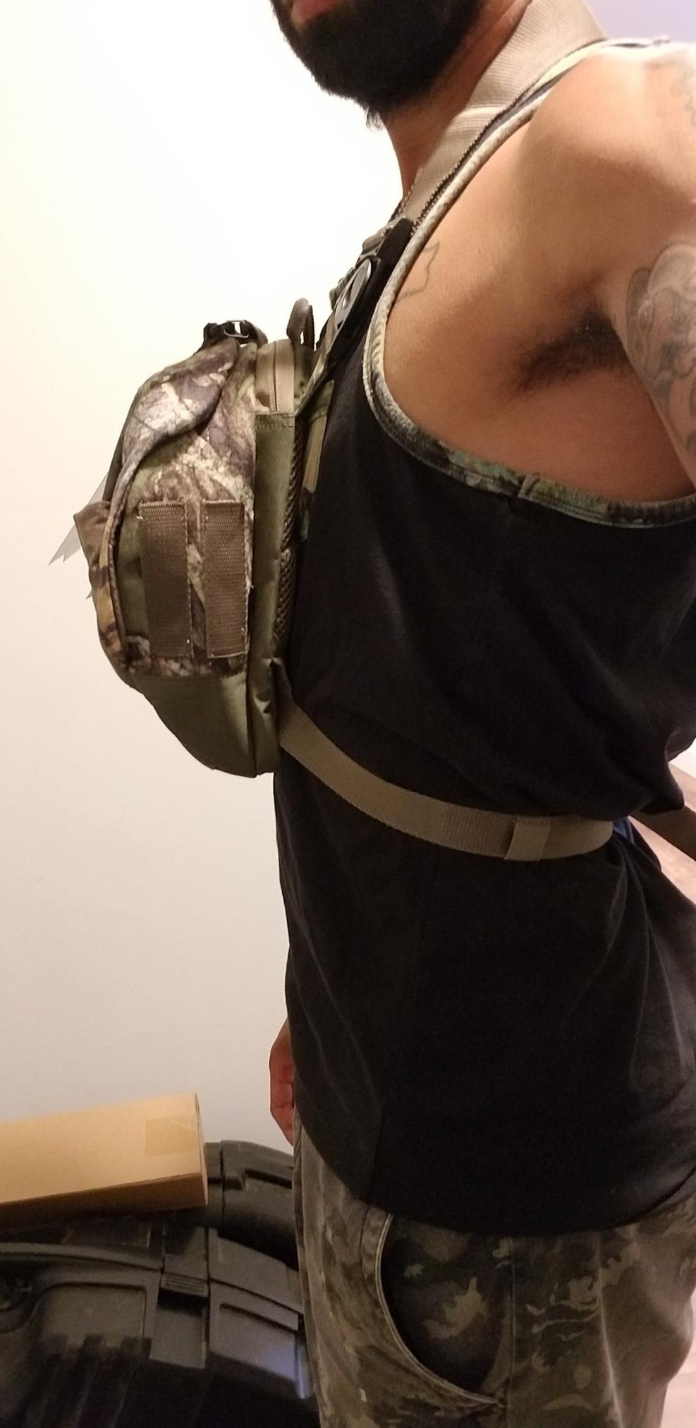 Allen Company Shocker Cut-N-Run Turkey Hunting Pack - 3in1: Thigh Pack, Sling Pack, Chest Pack - 9 Features, 10 Inch/315 Cubic inches / 5.2 L, Camo 19170 One Size customer photo 2