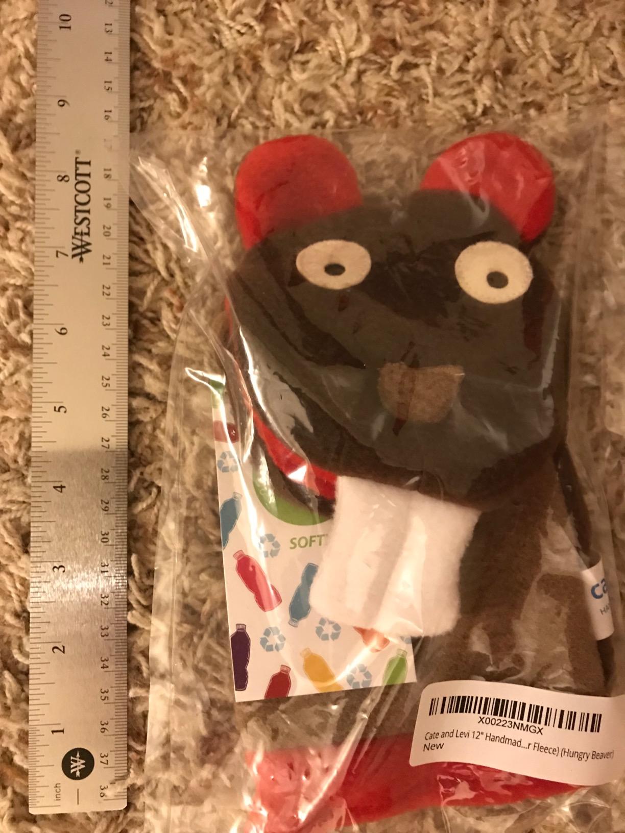 Cate & Levi - Beaver Hand Puppet - Fleece, Handmade in North America customer photo 1
