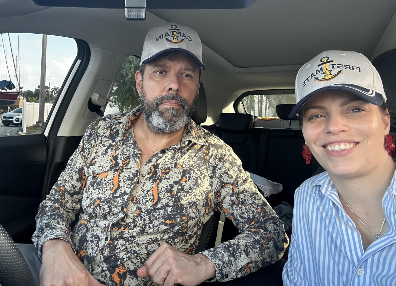 Captain Hat & First Mate | Matching Skipper Boating Baseball Caps | Nautical Marine Sailor Navy Hats customer photo 1