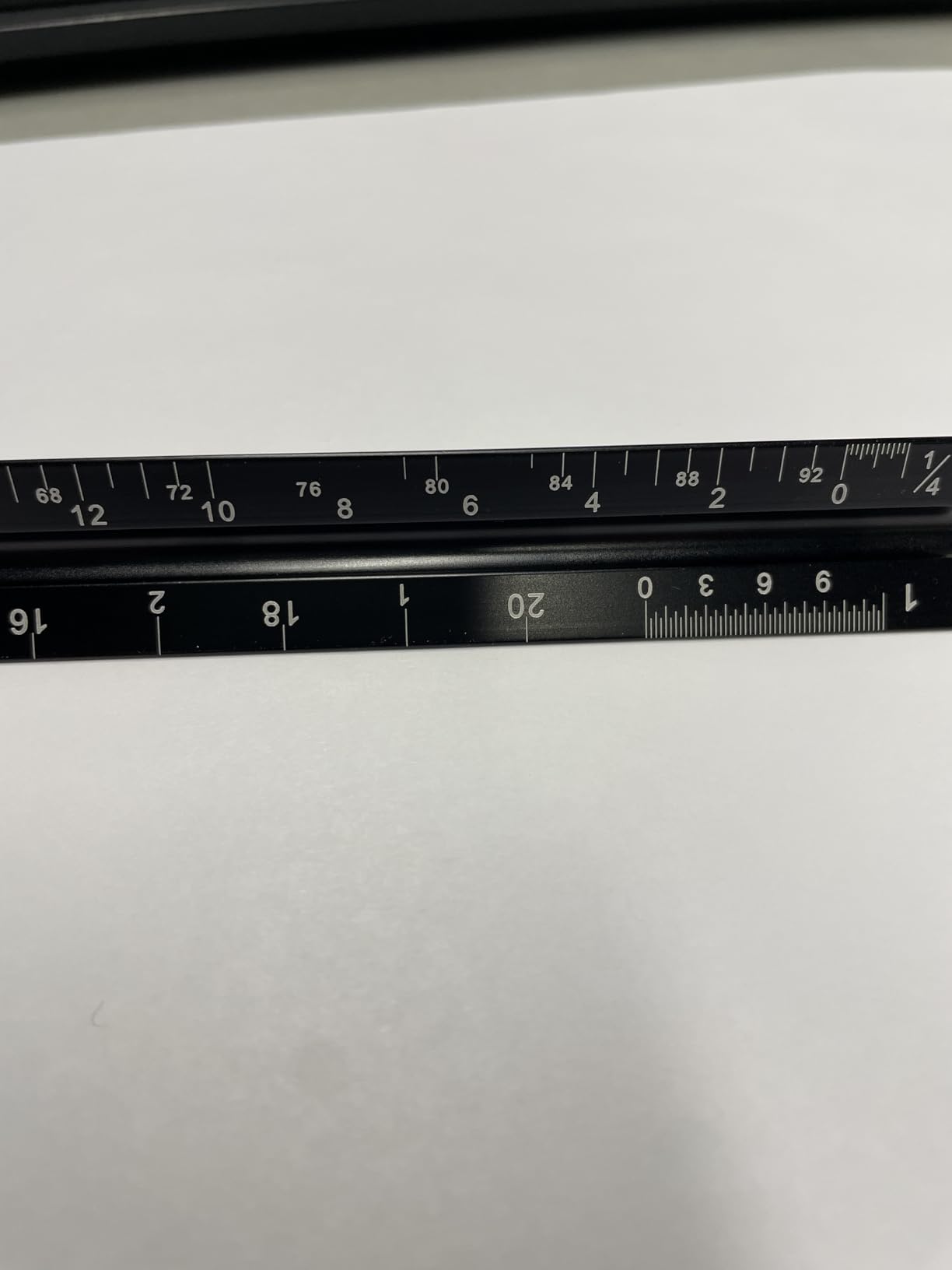 Architectural Scale Ruler, Imperial Measurements 12'', Laser-Etched Aluminum Architect Triangular Ruler Black for Architects, Students, Draftsman, and Engineers customer photo 2