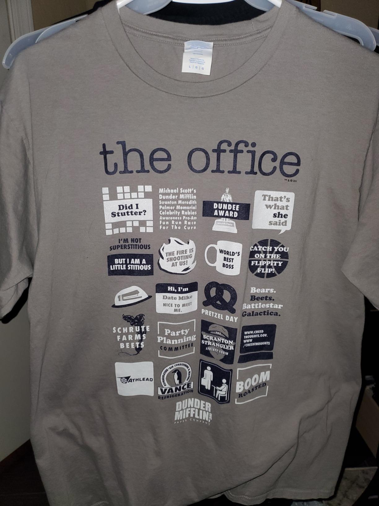NBC The Office Official Quote T-Shirt - Men's Grey X-Small Classic Fit Short Sleeve T-Shirt customer photo 1