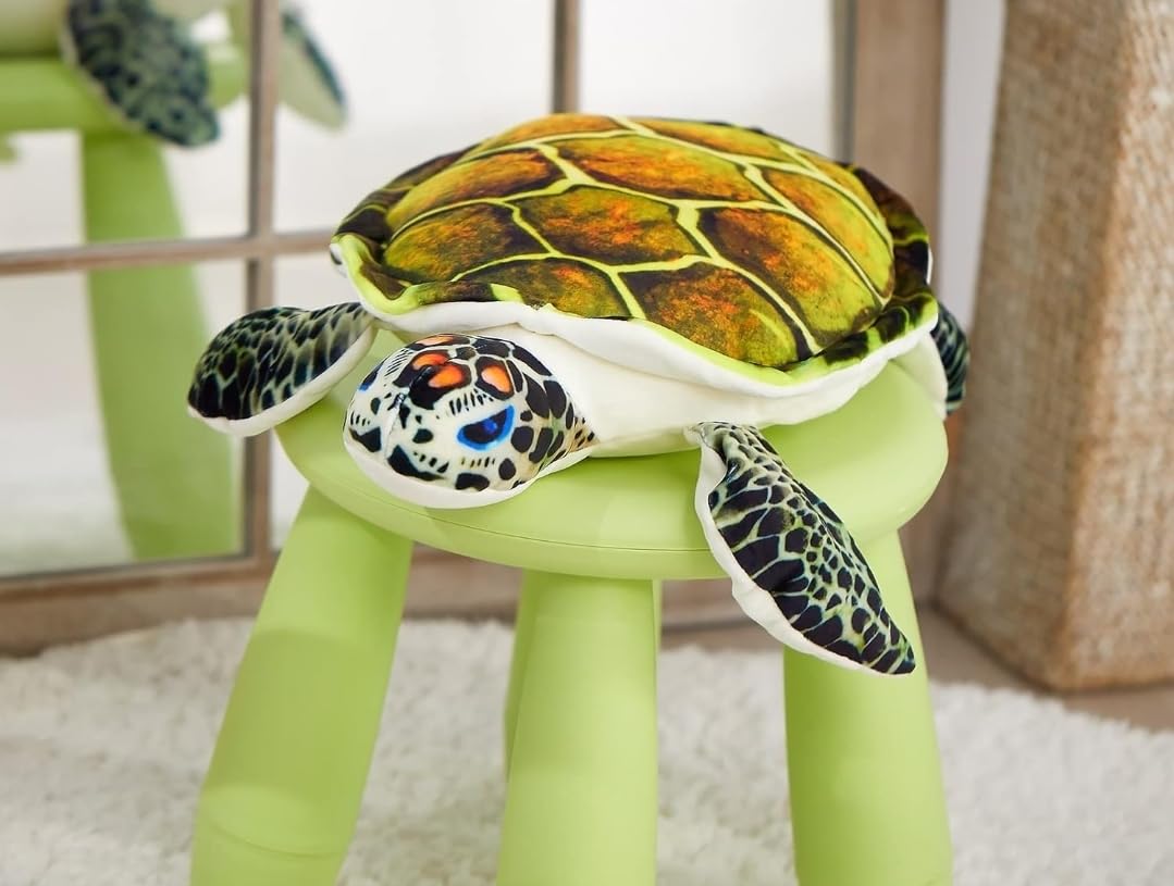 Realistic Stuffed Animal Sea Turtle Soft Plush Toy Ocean Life customer photo 2