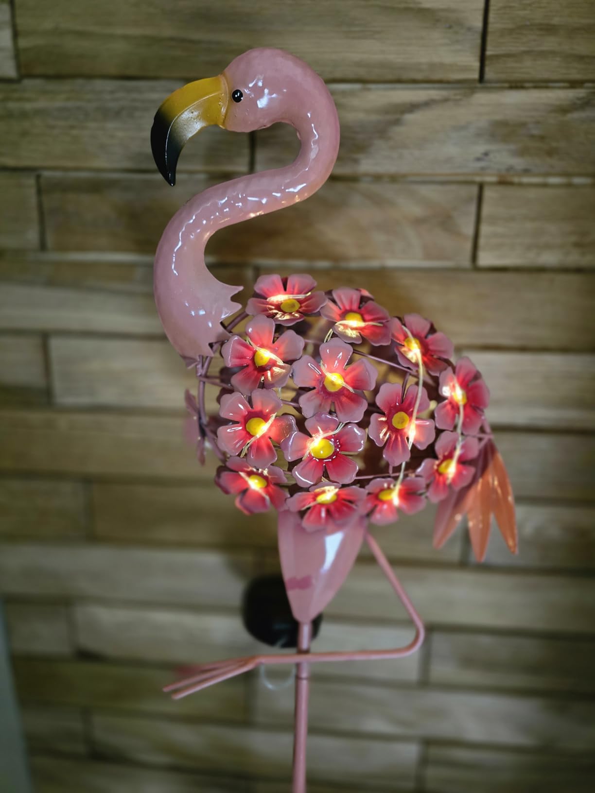 Homeimpro Garden Solar Lights Flamingo Yard Decor Gifts for Women Outdoor Decorations Stake Lights, Waterproof Warm White 27 LED customer photo 1