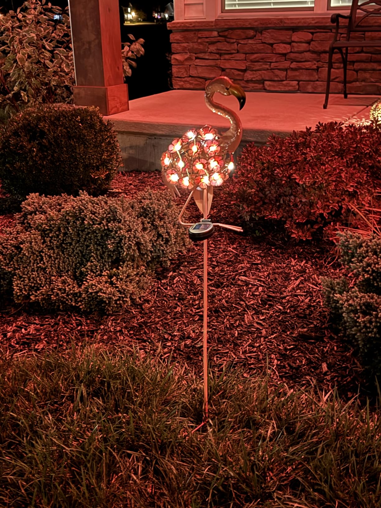 Homeimpro Garden Solar Lights Flamingo Yard Decor Gifts for Women Outdoor Decorations Stake Lights, Waterproof Warm White 27 LED customer photo 2