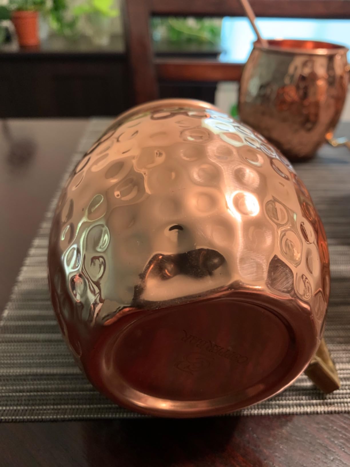 COPPER-BAR Moscow Mule Copper Mugs - Unique HANDCRAFTED Gift Set of 4, Hammered by Artisan, 100% Pure Solid Copper Cups 16oz for Drinking Water & Cocktails, Include 19 Pcs accessories & Special Opener customer photo 2