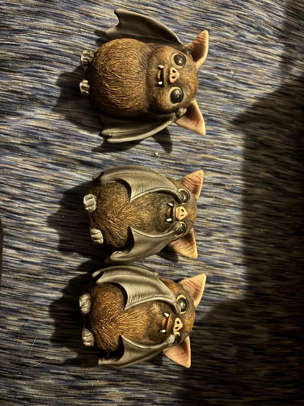 Nemesis Now Three Wise Bats Figurines, Hand-Painted Resin, See No Evil, Hear No Evil, Speak No Evil, 8.5cm customer photo 2