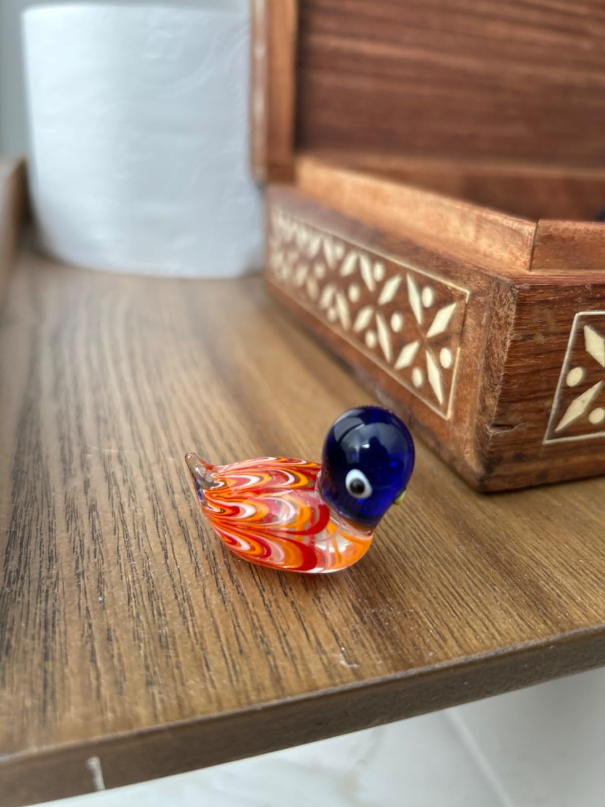 6pcs Blown Glass Rooster Chicken Figurine 1.5'' Miniature Glass Animal | Tiny,Handmade,Cock Collectible Figure,Country Kitchen Decoration,Unique Christas Birthday Gifts for Women Mom customer photo 1