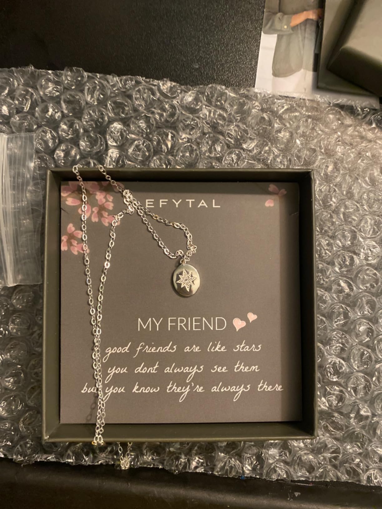 EFYTAL Friendship Necklace, 925 Sterling Silver BFF Necklace, Friendship Jewelry for Women, Best Friend Necklaces customer photo 1