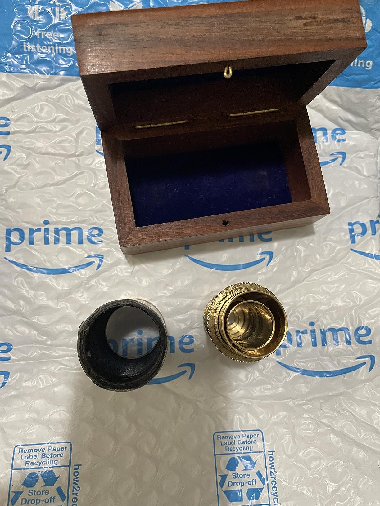 Miniature Beautiful Handcrafted Handheld Brass Telescope with Rosewood Box - Pirate Navigation Gifts - Nagina International (6 Inches, Polished Brass) customer photo 1