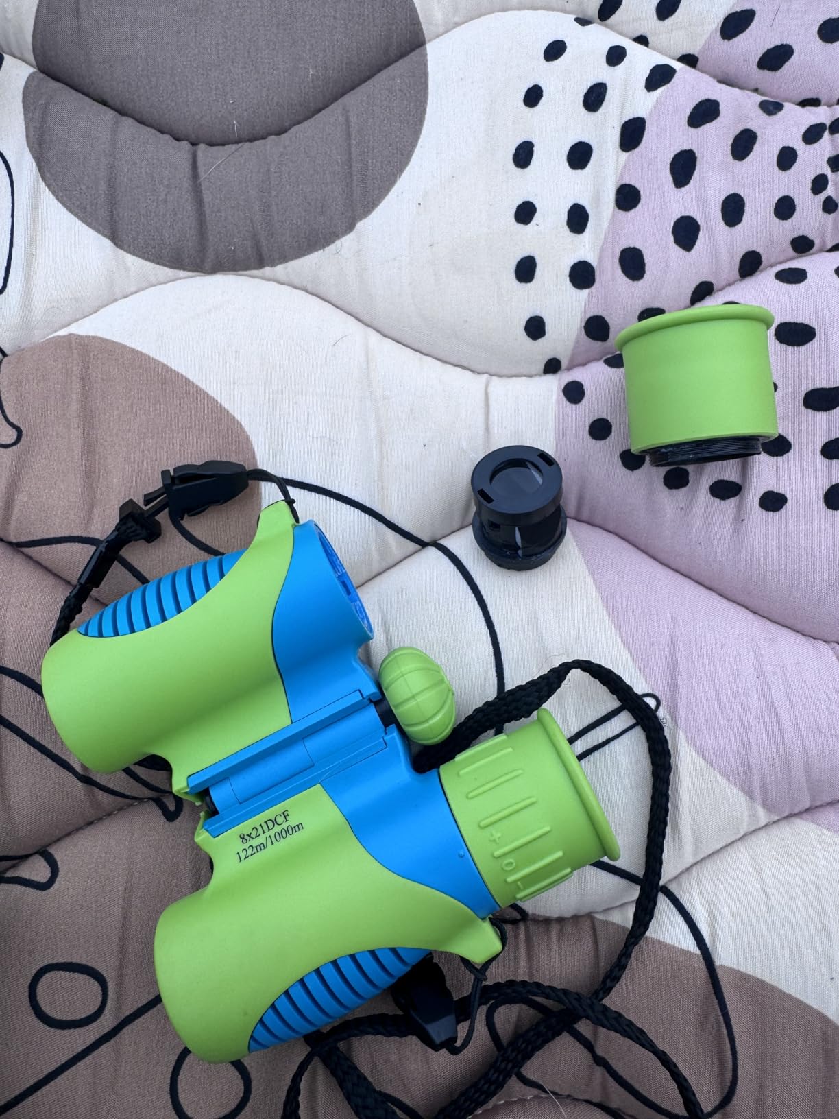 Binoculars for Kids, Girls or Boys Real Kids Binoculars in Vibrant Green Blue - Includes Sticker Book with 40 Bird Species - Small Toys for Toddlers customer photo 1