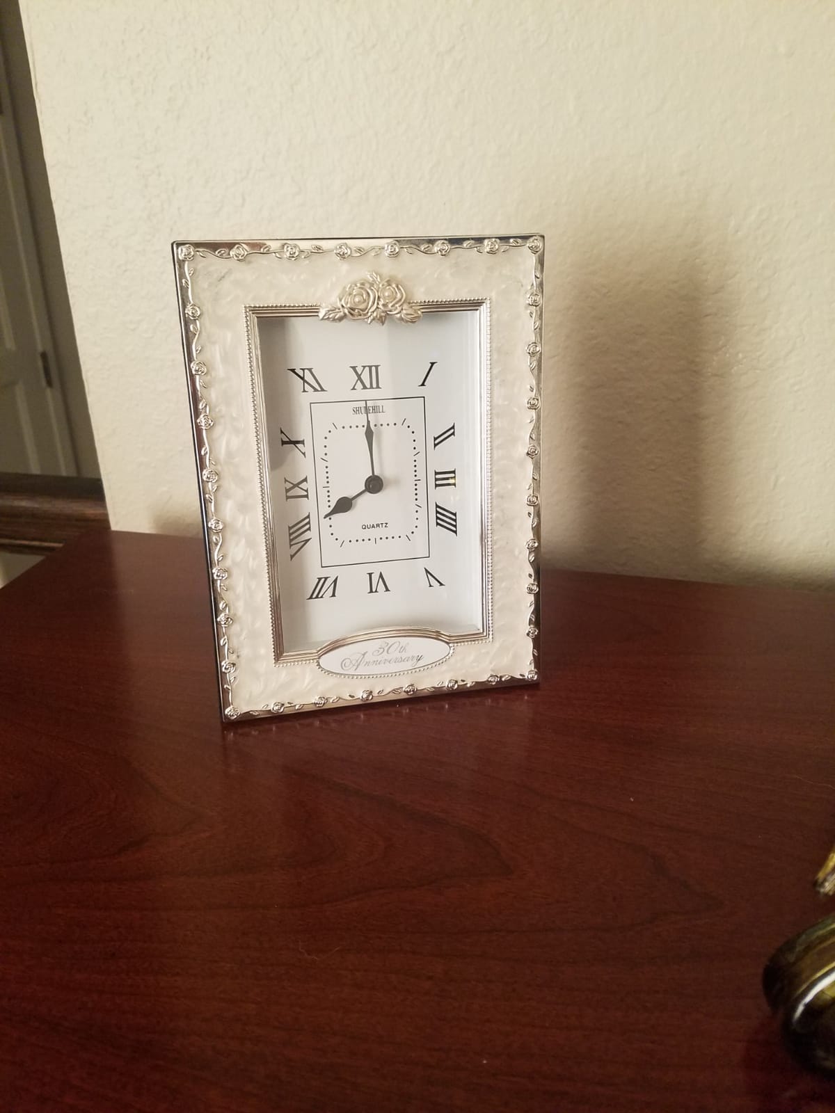 benerini Happy 30th Pearl Wedding Anniversary Quartz Table Clock Gift Present customer photo 1