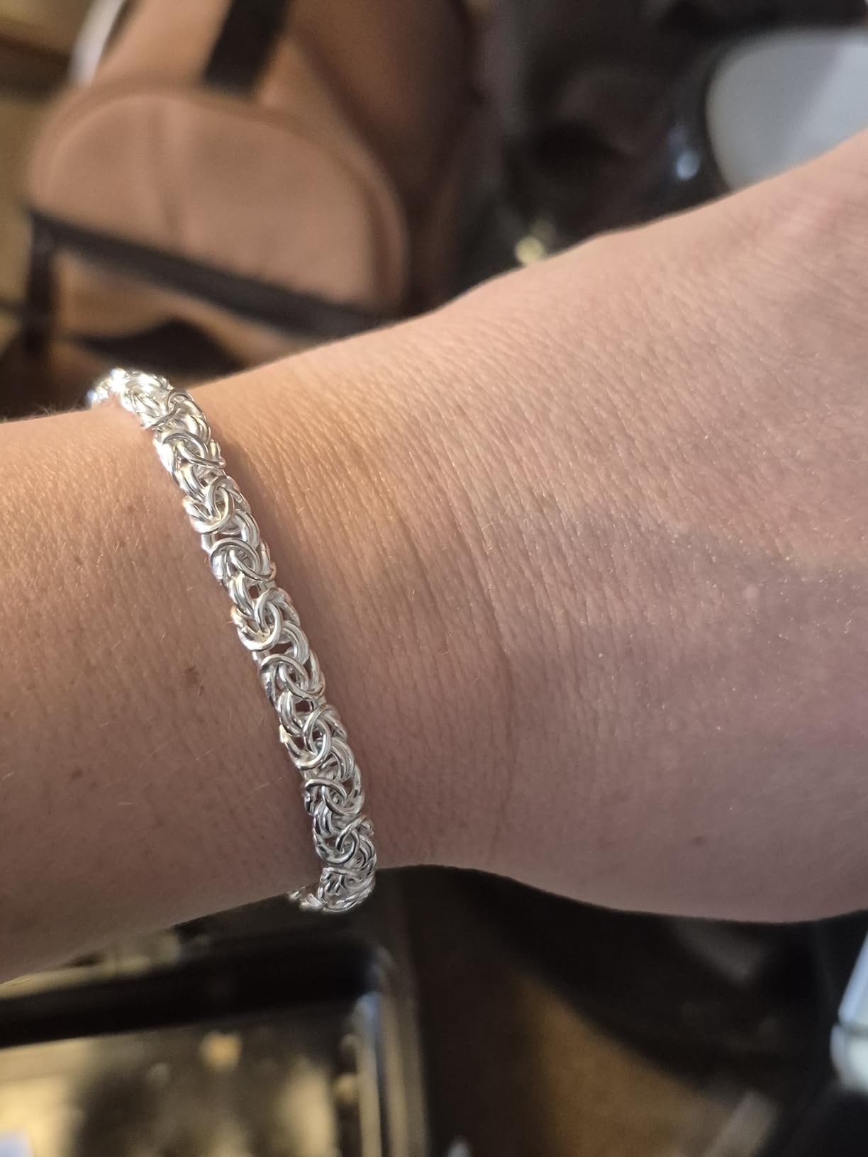 Miabella Italian 925 Sterling Silver Byzantine Bracelet for Women | Fine Jewelry, Handmade in Italy customer photo 1