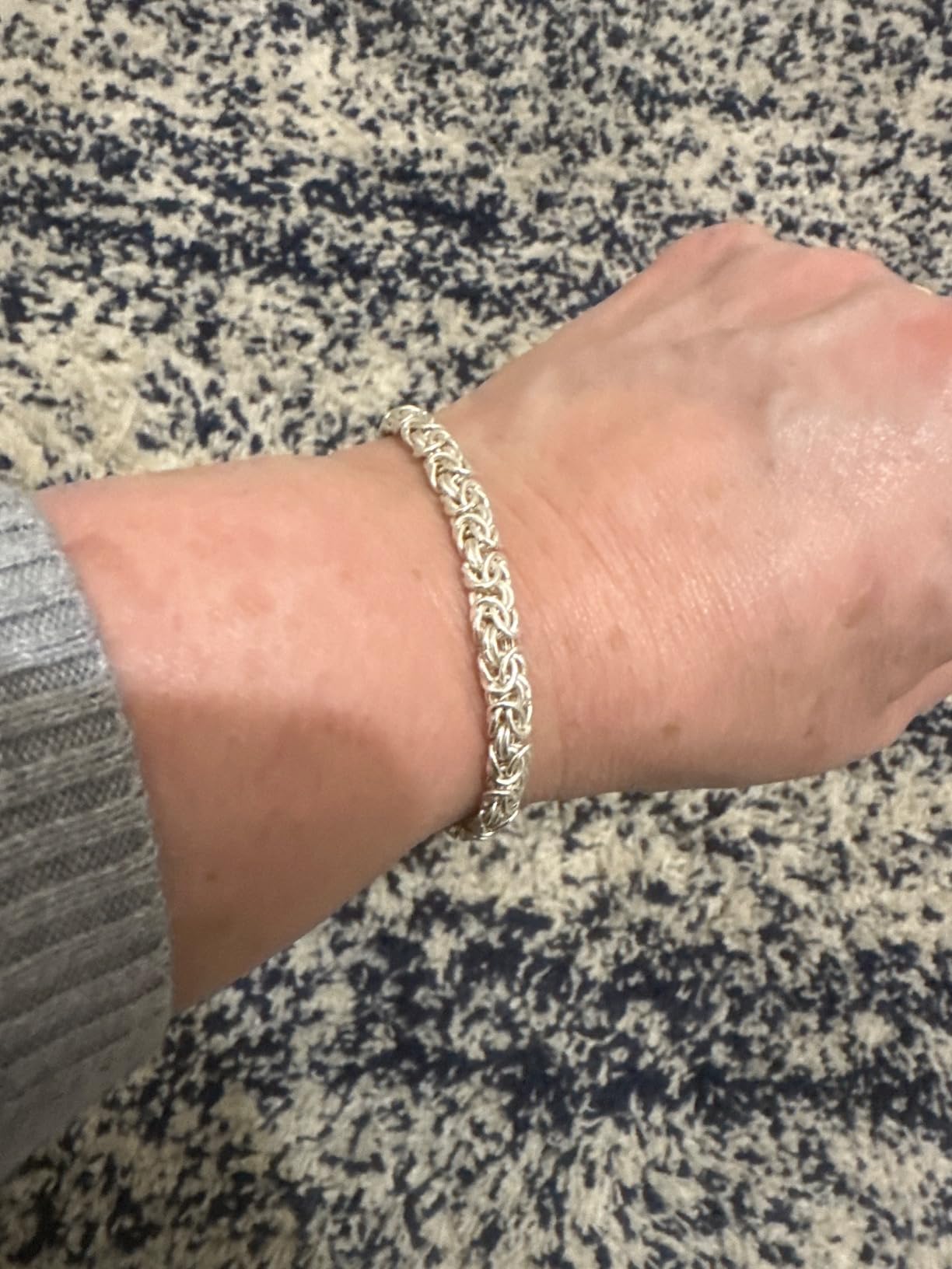 Miabella Italian 925 Sterling Silver Byzantine Bracelet for Women | Fine Jewelry, Handmade in Italy customer photo 2