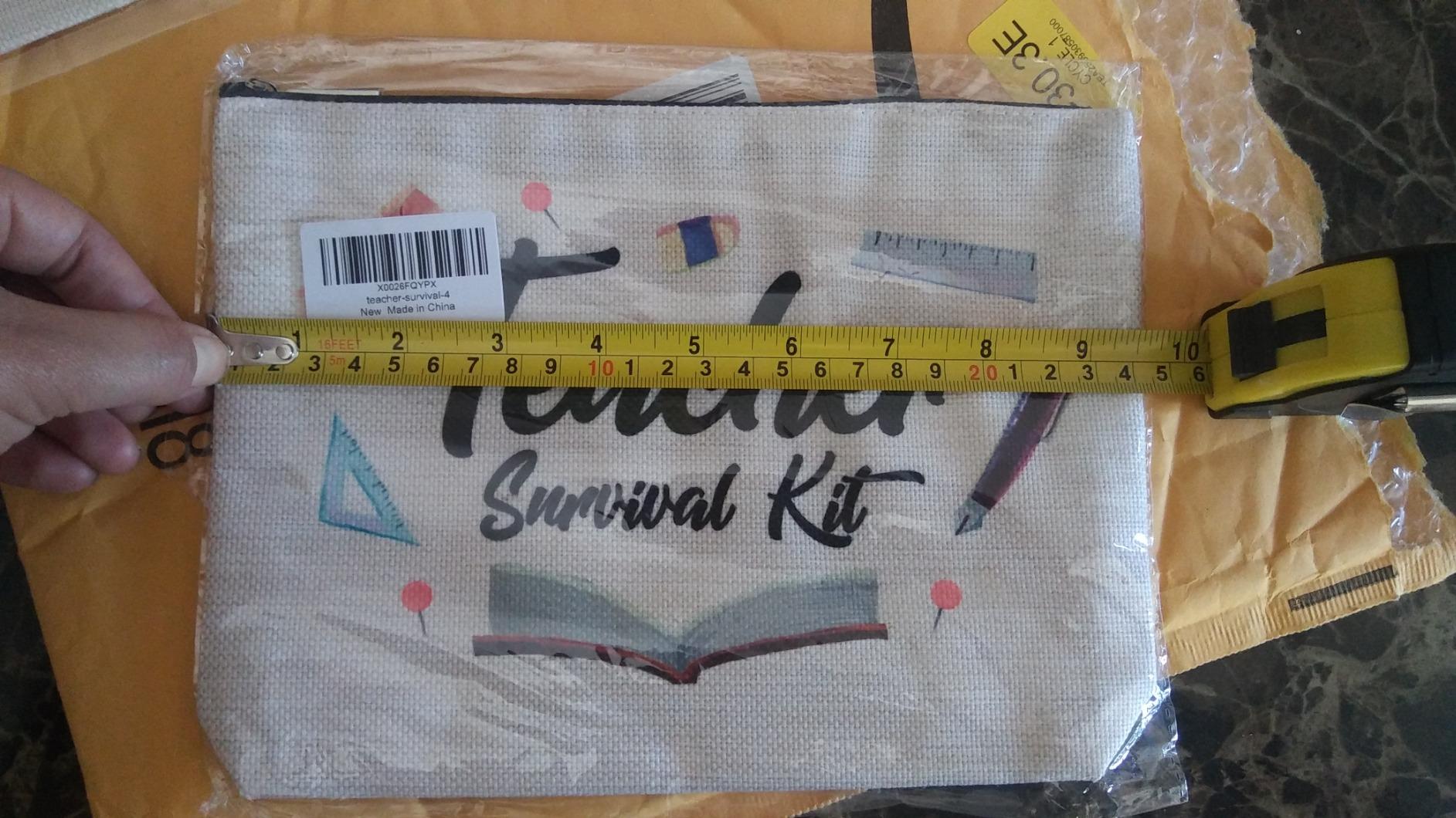 Teacher Survival Kit Makeup Bag Funny Teacher Appreciation Gifts | Teacher Supplies Cosmetic Bag, Back to School Gift for New Teachers, Christmas Birthday Gifts for Women, Coworker customer photo 1
