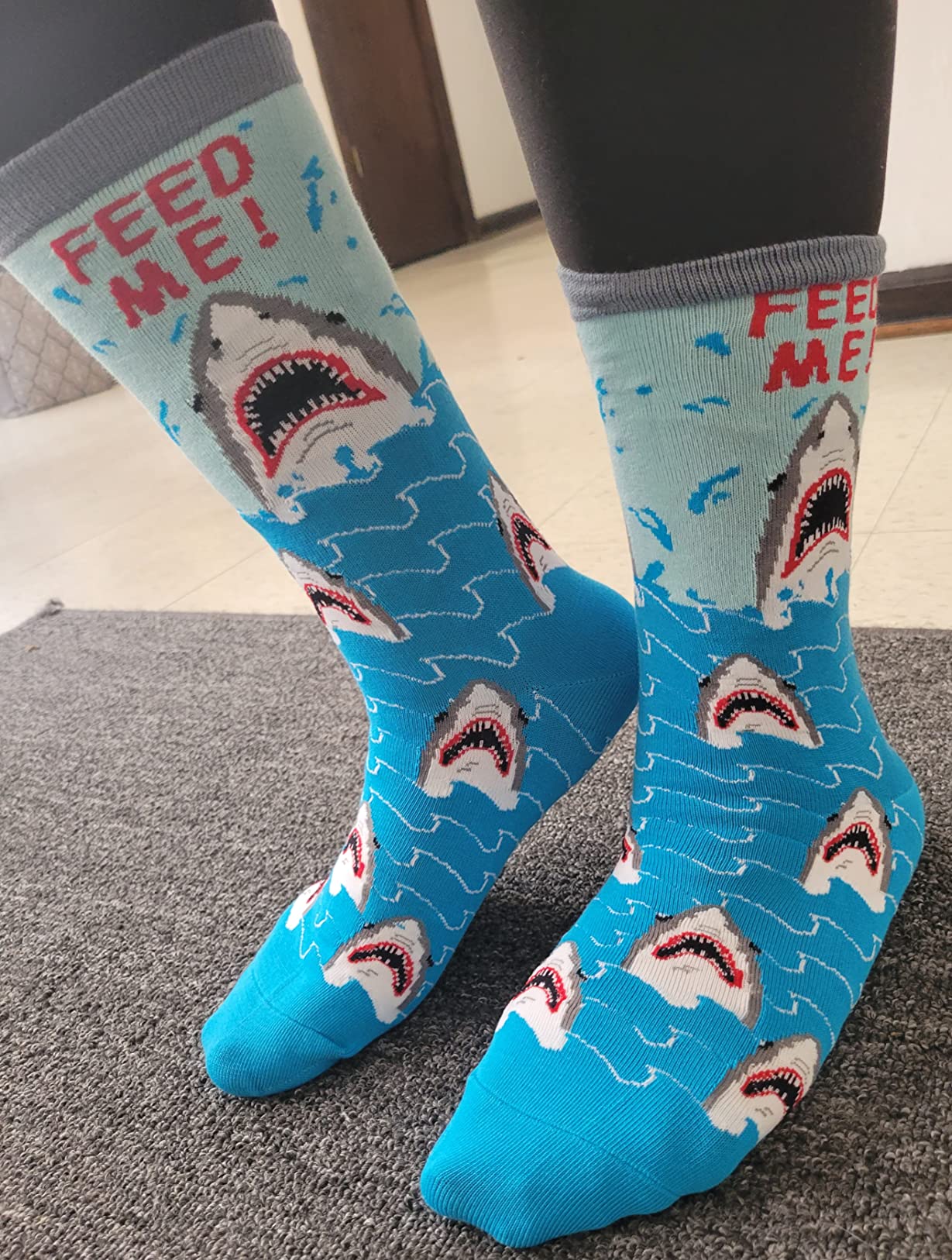 HAPPYPOP Ocean Gifts Women Men - Shark Whale Dolphin Octopus Turtle Otter Penguin Socks customer photo 2