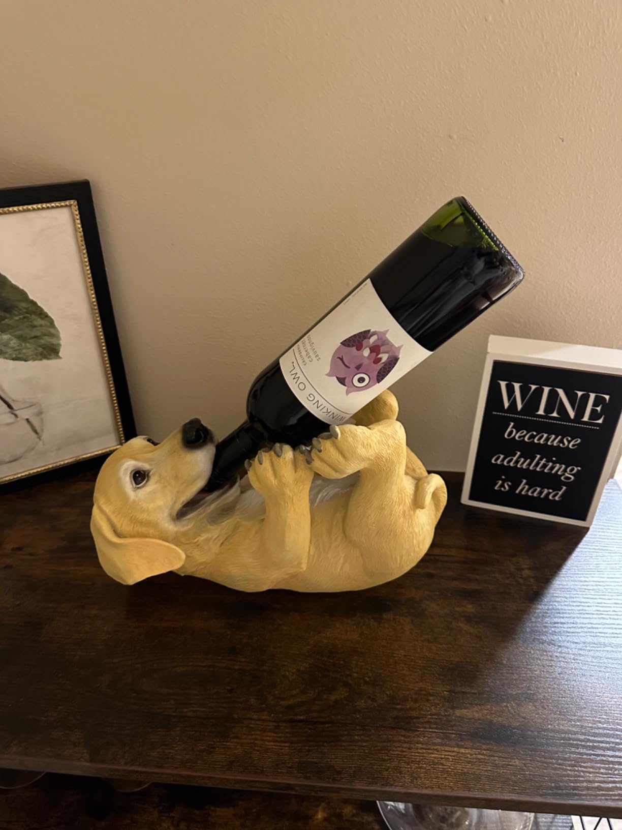 True Reindeer Polyresin Wine Bottle Holder - Table Top and Counter Wine Rack, Animal Home Decor customer photo 1