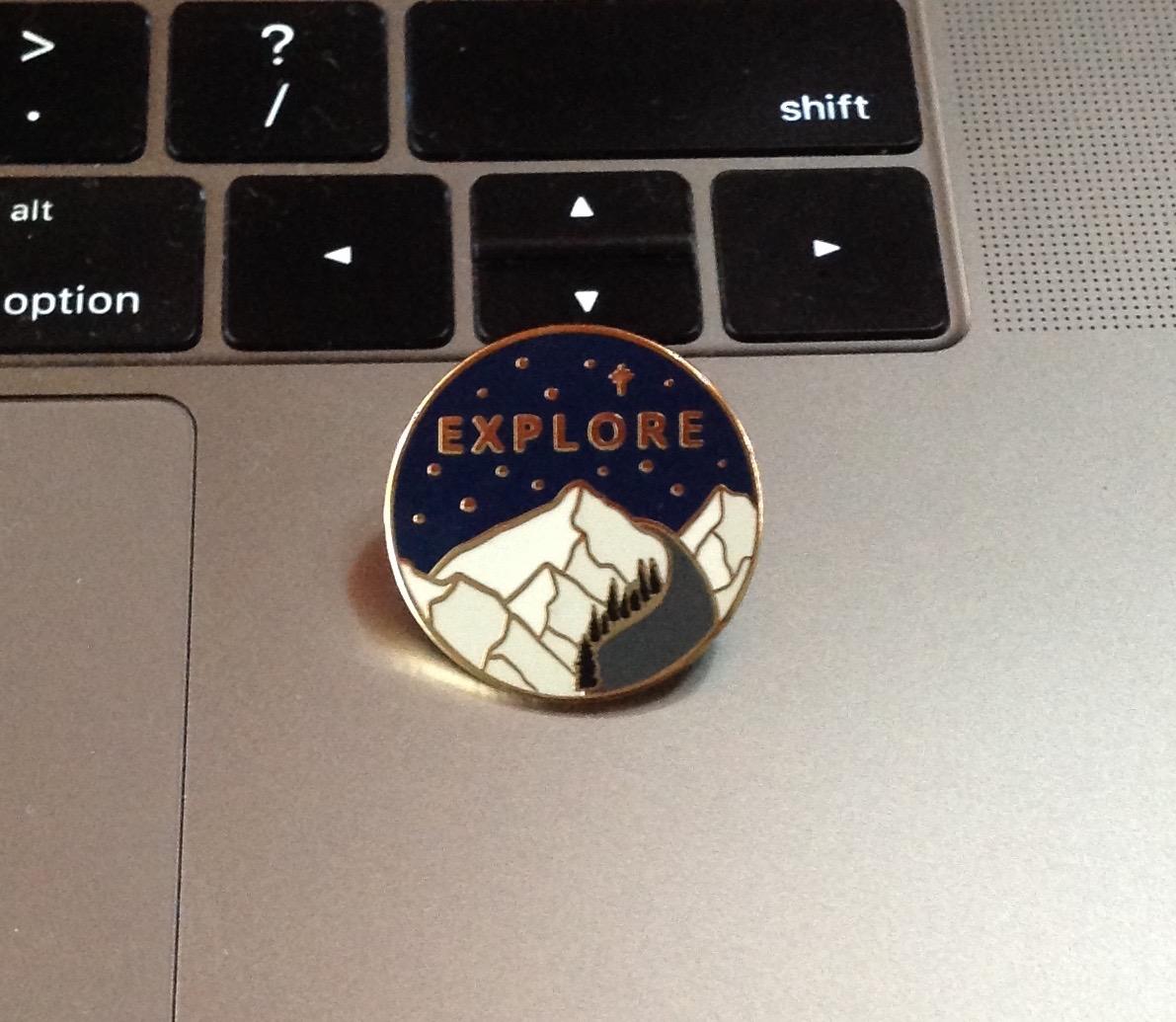 PinMart Outdoor Nature Lover Camping Enamel Lapel Pin customer photo 2
