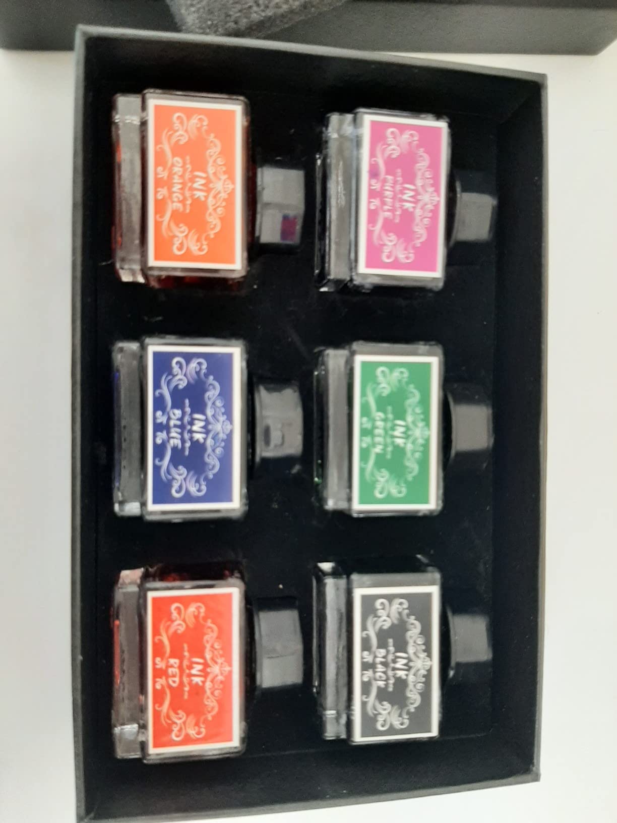 Calligraphy Ink Set - 6 Colors (Black, Blue, Red, Green, Purple, Orange), 15ml Bottles for Fountain Pen & Dip Pen customer photo 1