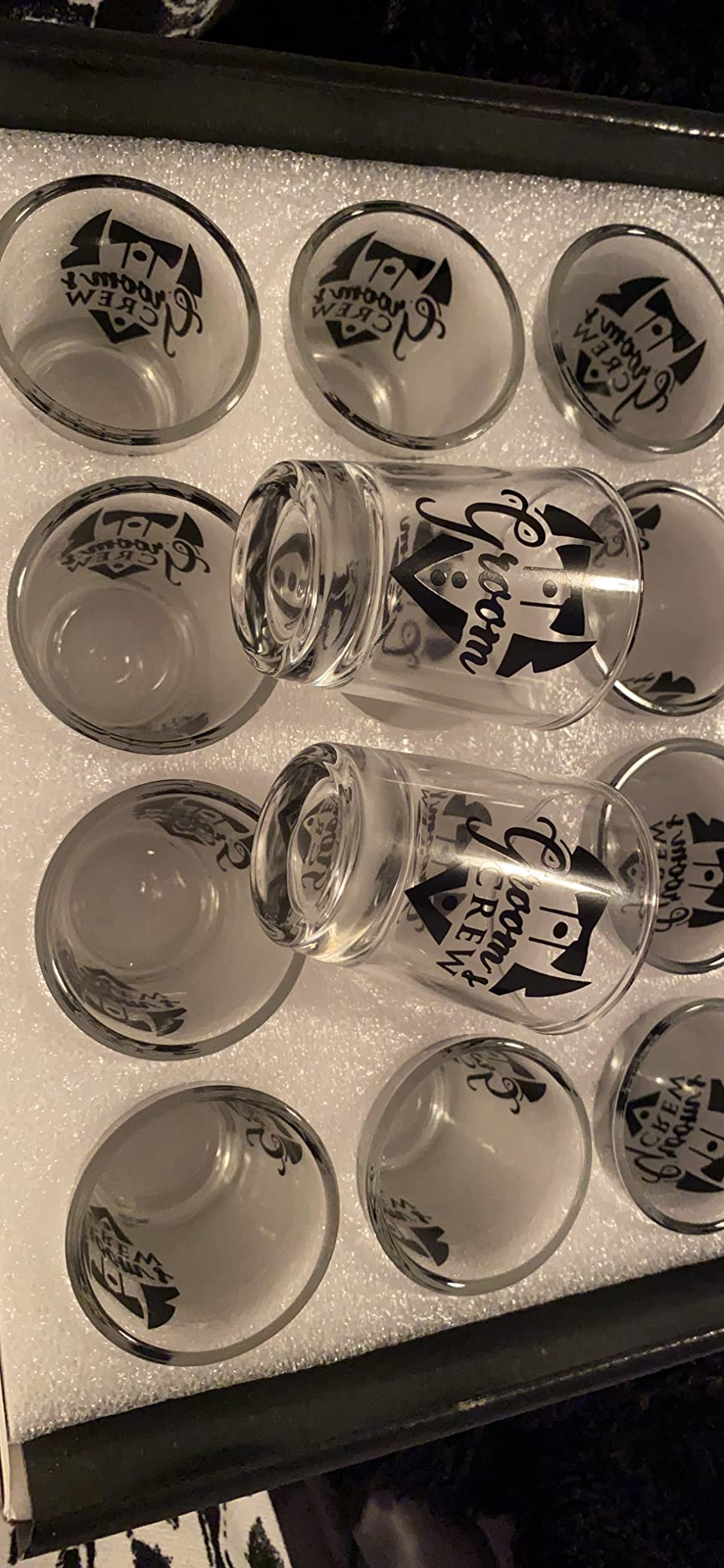Bachelor Party Shot Glass Set of 12 - 1 for Groom and 11 for Groomsmen, 1.75oz Glasses, Groomsmen Proposal Gifts For Wedding, Team Groom Proposal, Party Favors for Men And Gift Ideas customer photo 2