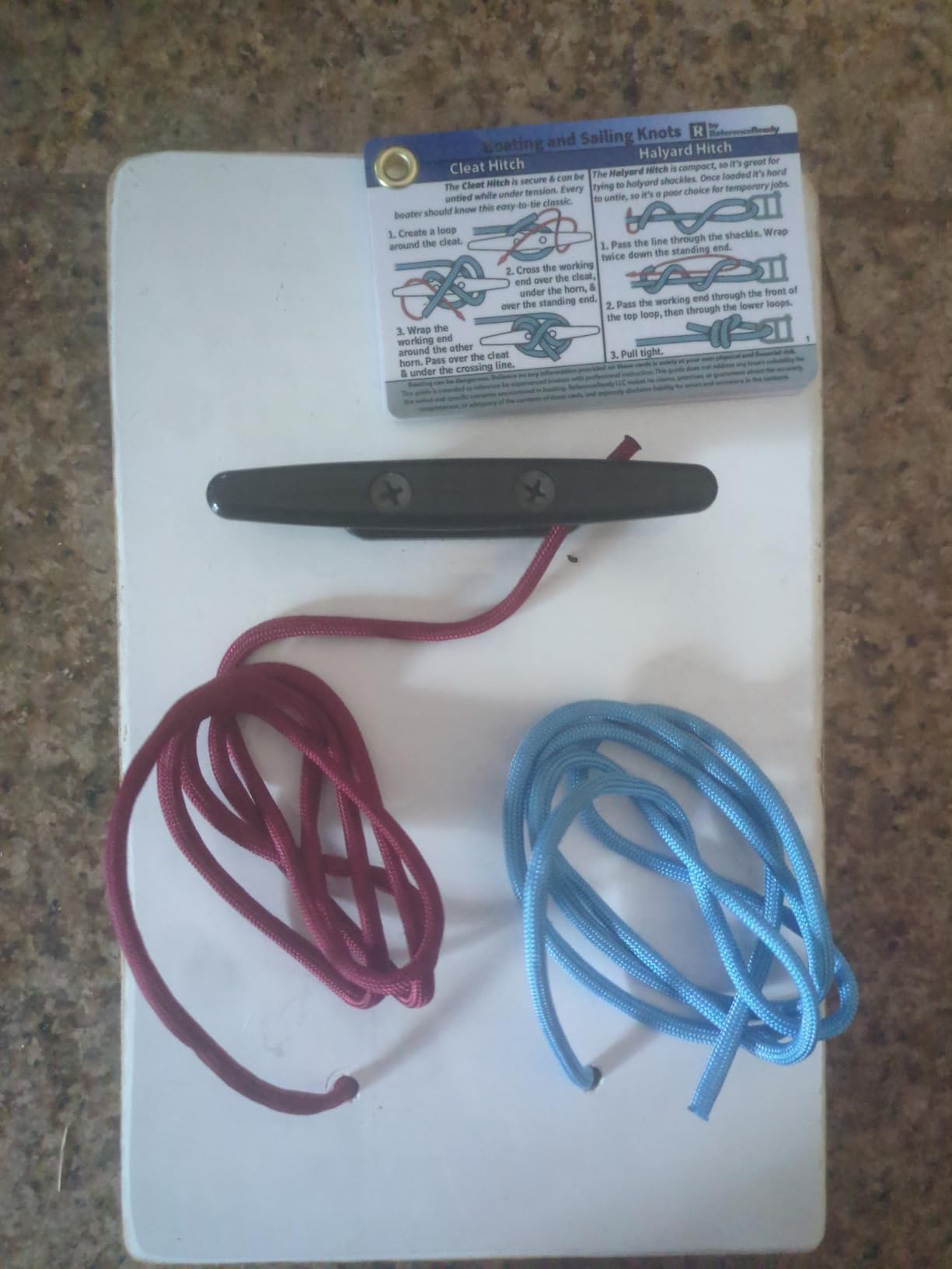 Nautical Knot Tying Kit for Boaters and Sailors | Waterproof guide to best boating & sailing knots, 4