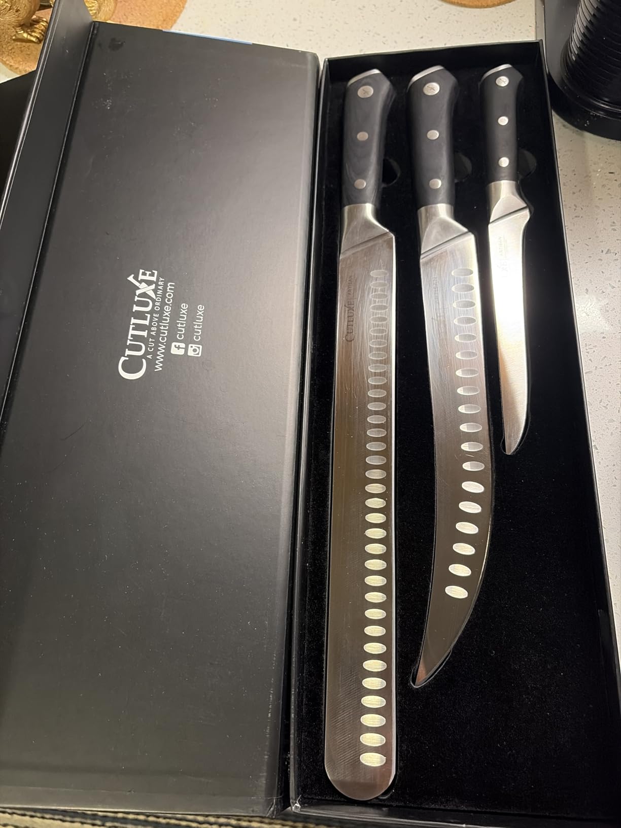 Cutluxe Brisket Knife, 12 inch Carving and Slicing Knife for Meat and BBQ | Razor Sharp German Steel, Full Tang Ergonomic Handle, Sheath Included - Grilling Gift for Men customer photo 2