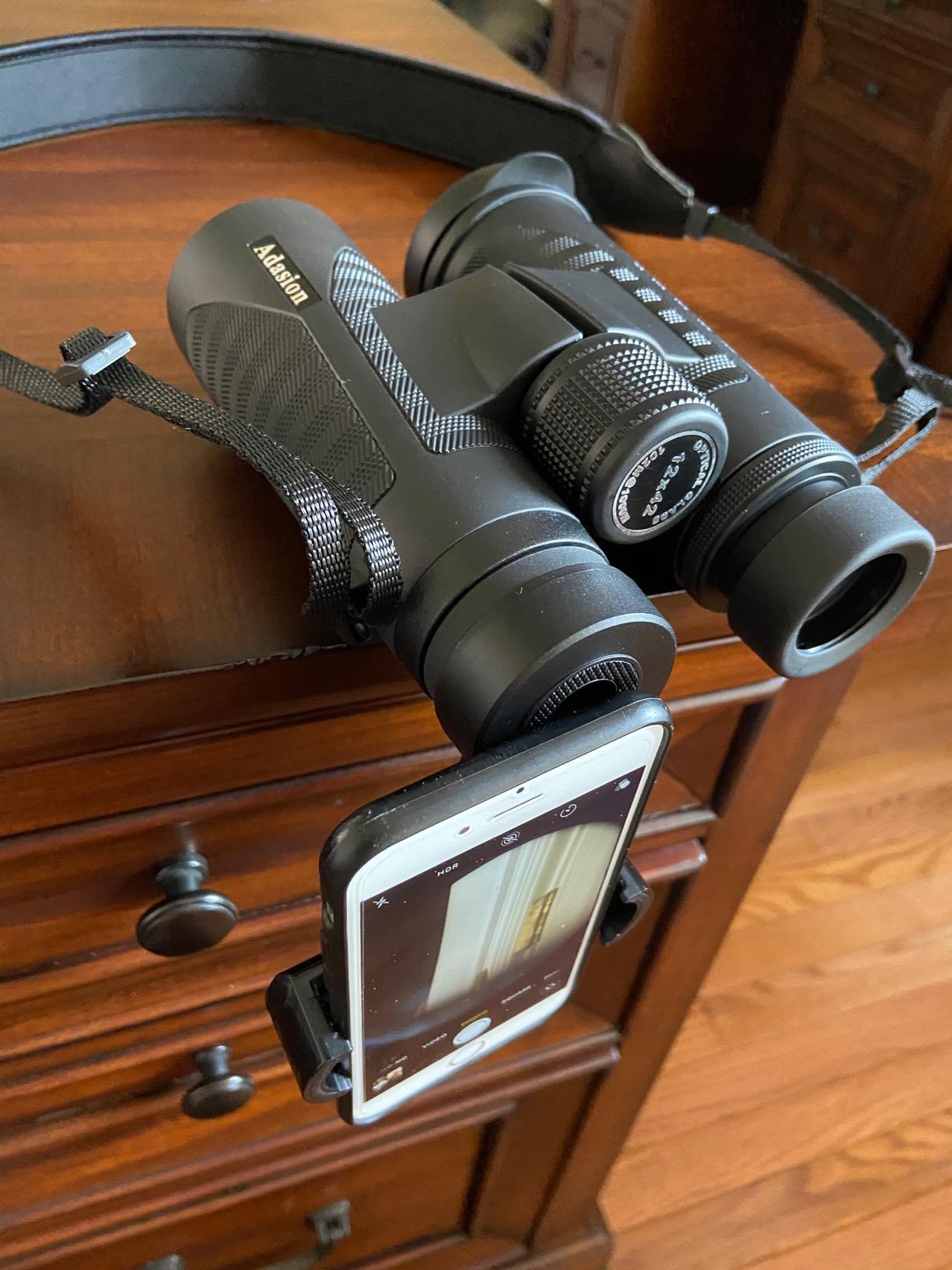12x42 HD Binoculars for Adults High Powered with Phone Adapter and Tripod, Super Bright BAK4 Prism Waterproof Binoculars for Bird Watching Hunting Hiking Safari Travel Sports customer photo 2