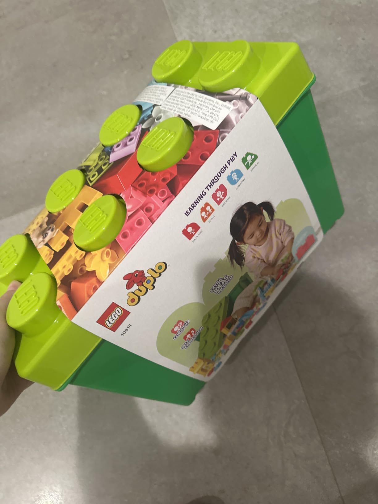 LEGO DUPLO Deluxe Brick Box 10914 - Building Toys for Toddlers, Ages 1.5+, 85 Pieces, Storage Box customer photo 1