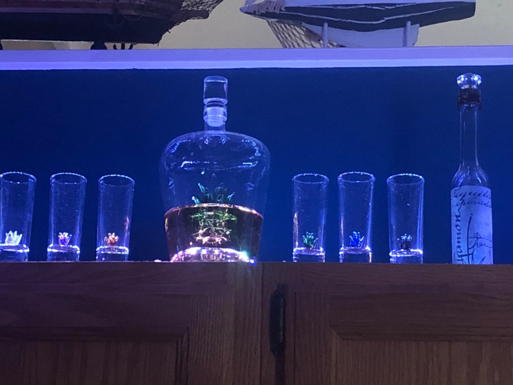 Agave Tequila Glasses & Decanter Set - Handblown 25oz Liquor Decanter & 6 Shot Glasses, 3oz Sipping Glassware - Unique Tequilas Gifts & Gift sets, Agave-Inspired Barware for Mezcal, Whiskey & Spirits customer photo 2