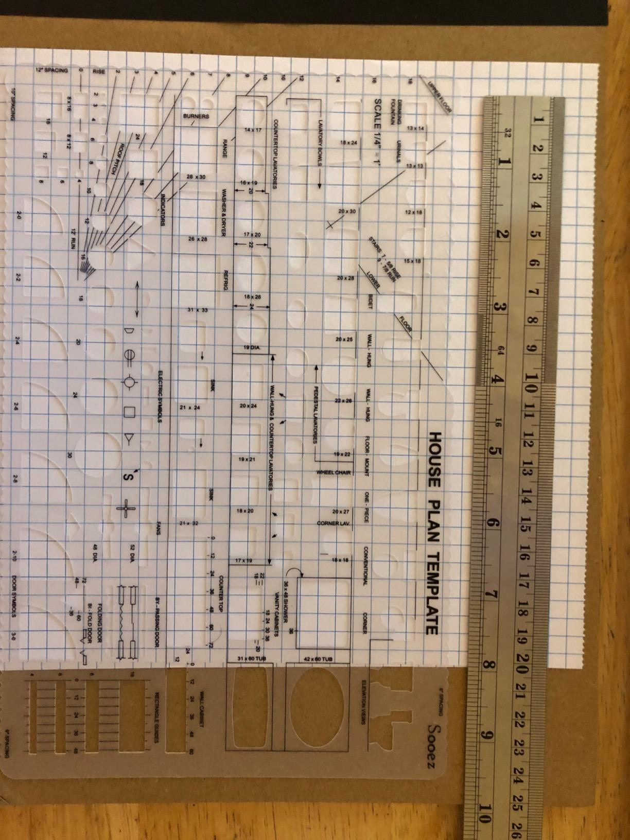 Sooez Architectural Templates, House Plan, Interior Design and Furniture Template, Drafting Tools and Supplies - Set of 3 customer photo 2