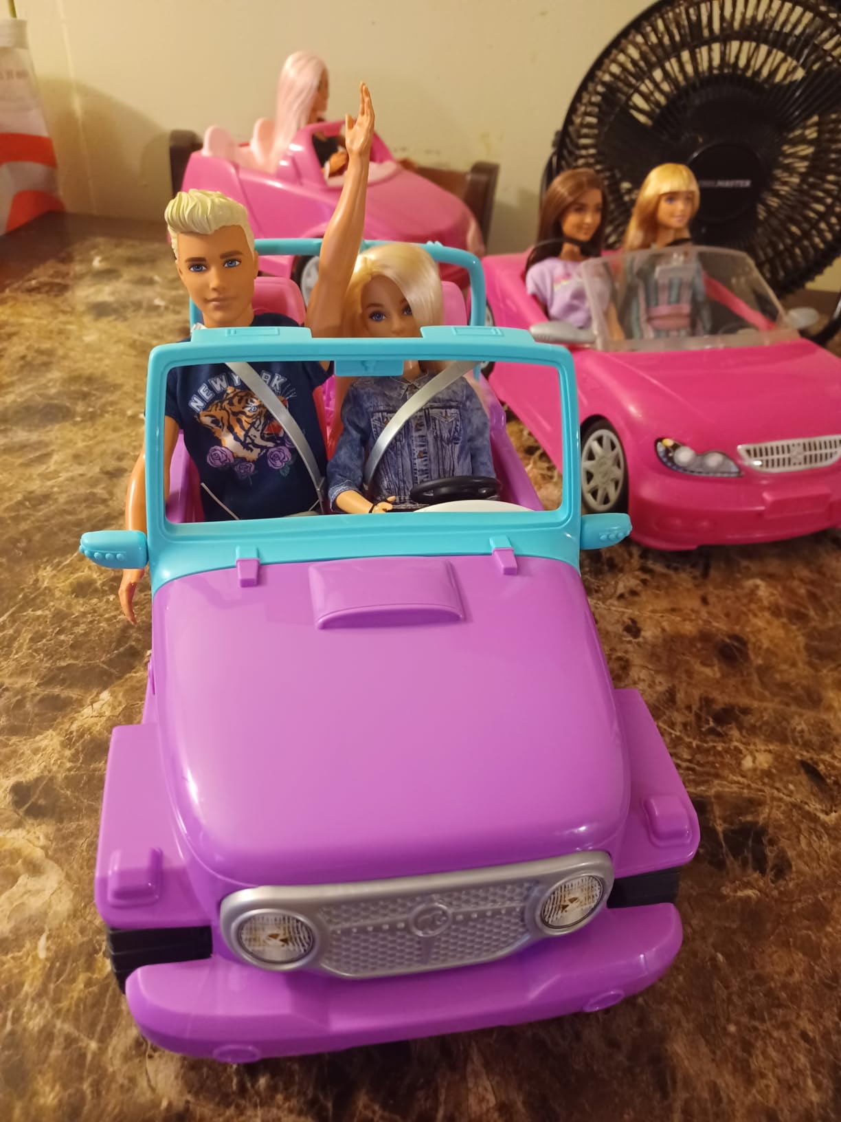 Barbie Off-Road Vehicle, Purple with Pink Seats and Rolling Wheels, 2 Seats, Gift for 3 to 7 Year Olds customer photo 2