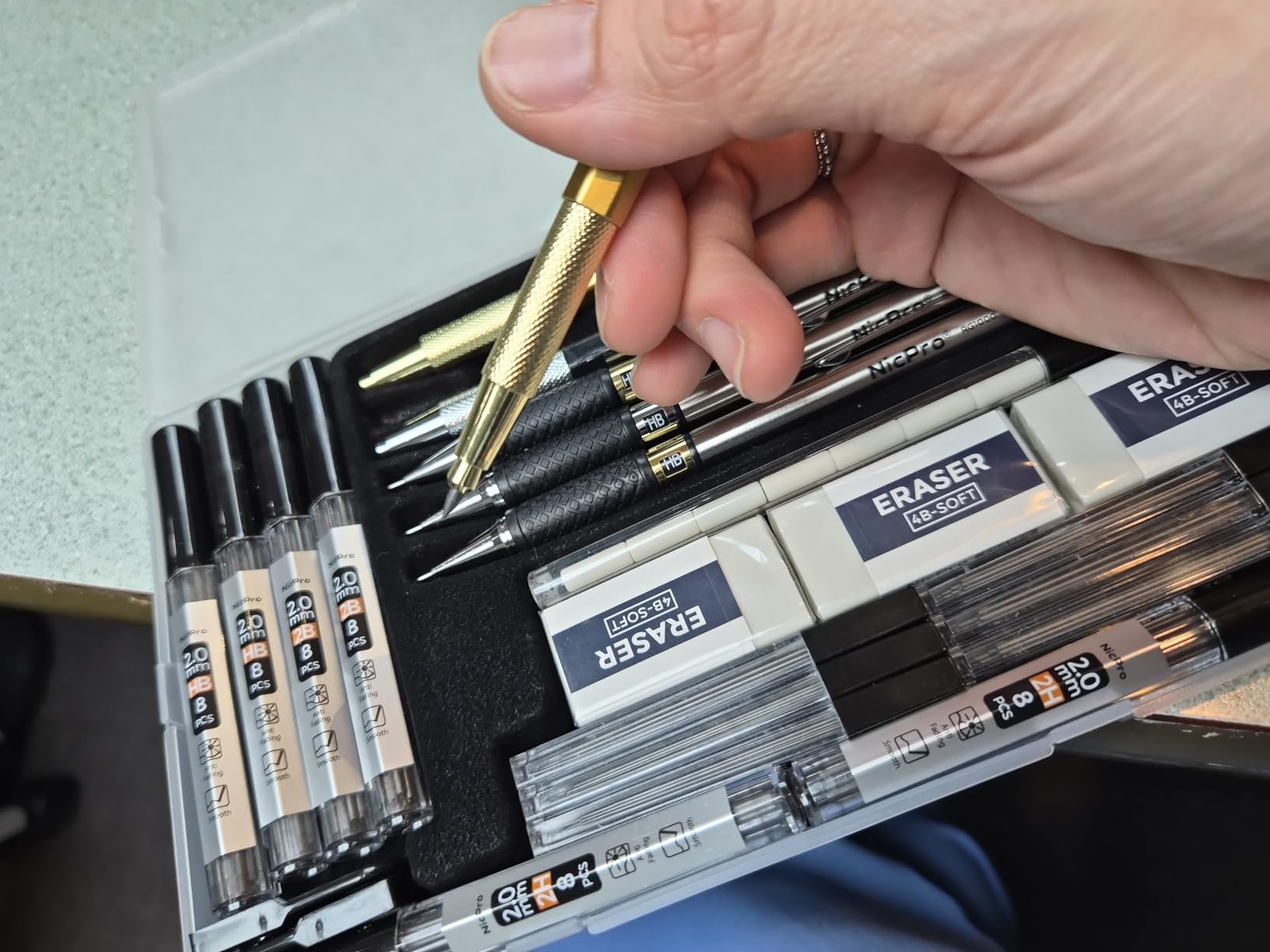 Nicpro 6PCS Art Mechanical Pencil Set, 0.5/0.7/0.9/2mm Point customer photo 1