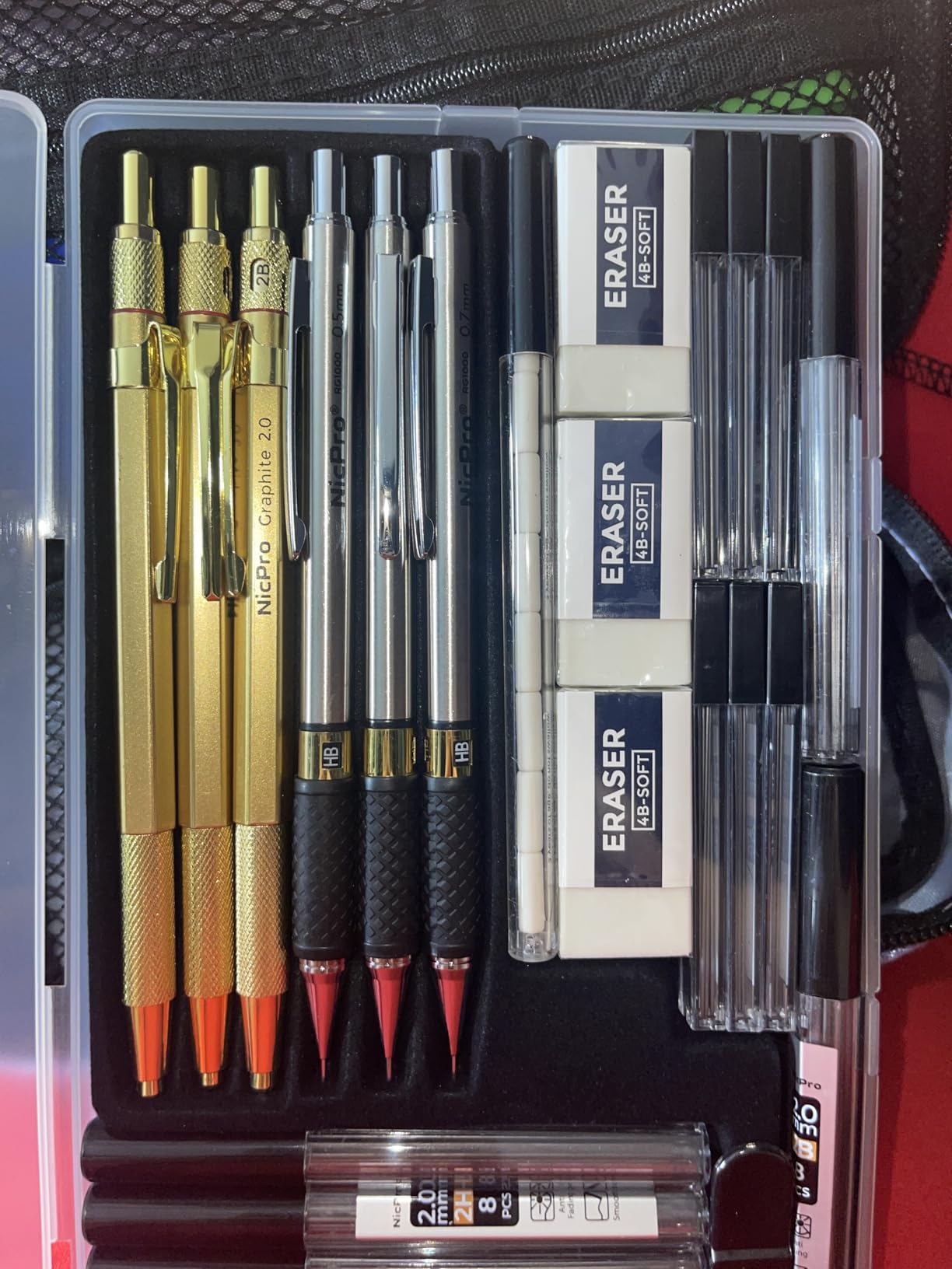 Nicpro 6PCS Art Mechanical Pencil Set, 0.5/0.7/0.9/2mm Point customer photo 2