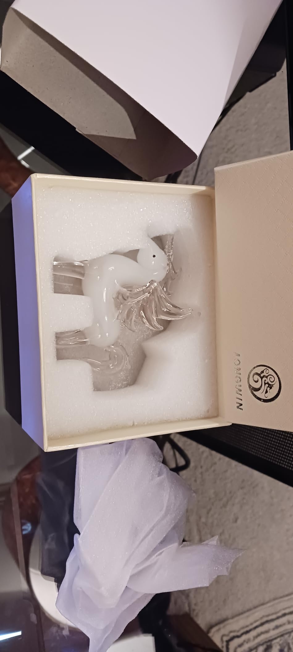 LONGWIN Crytal Cute Penguin Figurines of Glass Collectible Animal Figurines Desk Decoration Ornaments customer photo 2