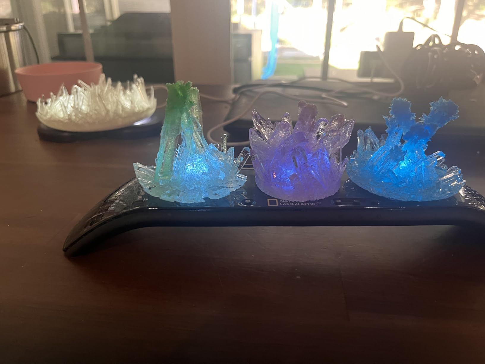 National Geographic Crystal Growing Kit with 3 Crystals for Kids Ages 8-12 | Grow 3 Vibrant Crystals, Light-Up Night Display, 3 Real Gem Specimens, Science Experiment, STEM Learning, Birthday Gift customer photo 2