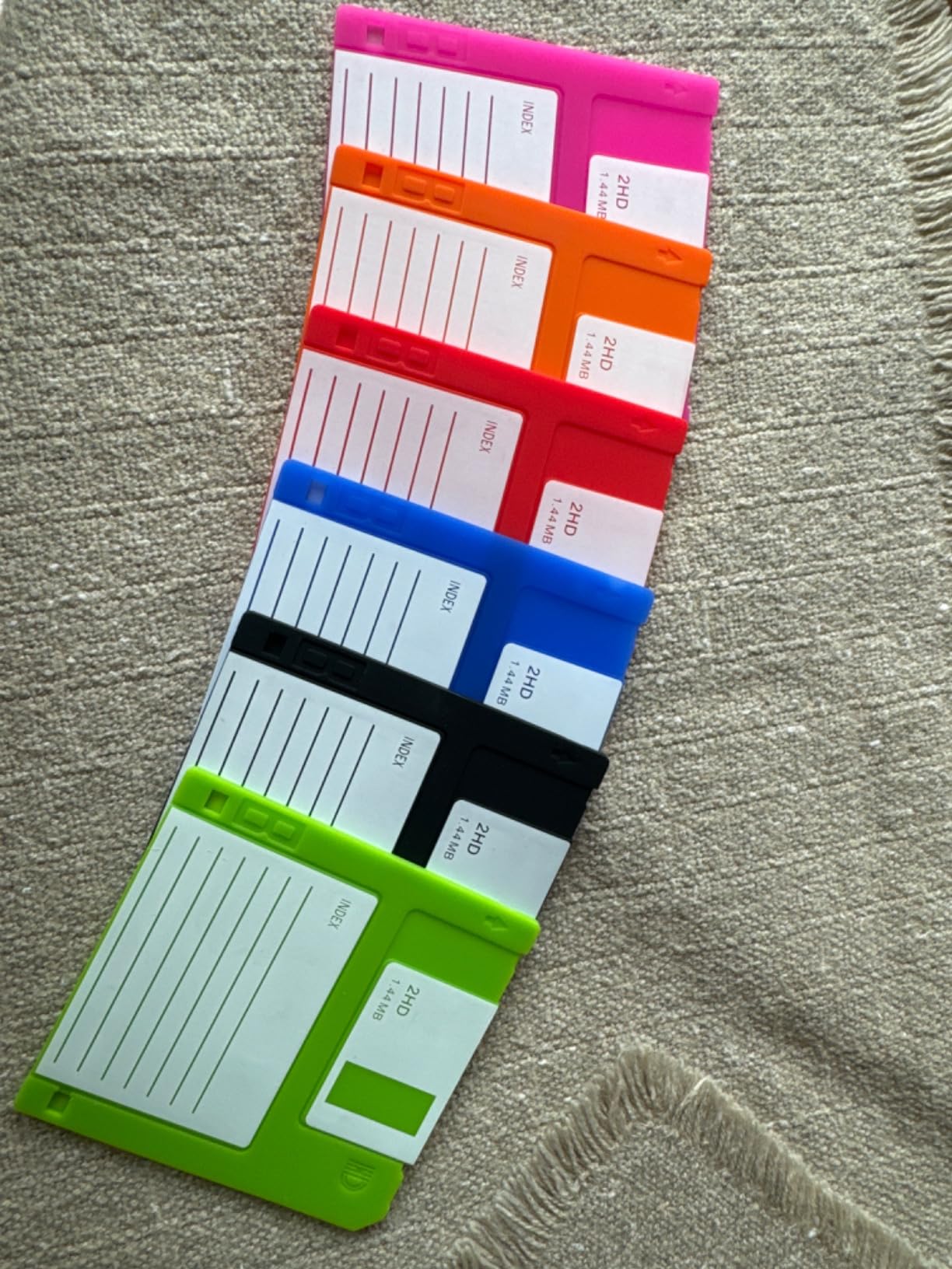 Floppy Disk Coaster Video Game Memorabilia Nerd Office Set of 6 Floppy Disk Decor Computer Geek Gifts Gifts for Geeks and Nerds Cool Office Gadgets Nerdy Gifts for Men Programmer Mug Party Coasters customer photo 1