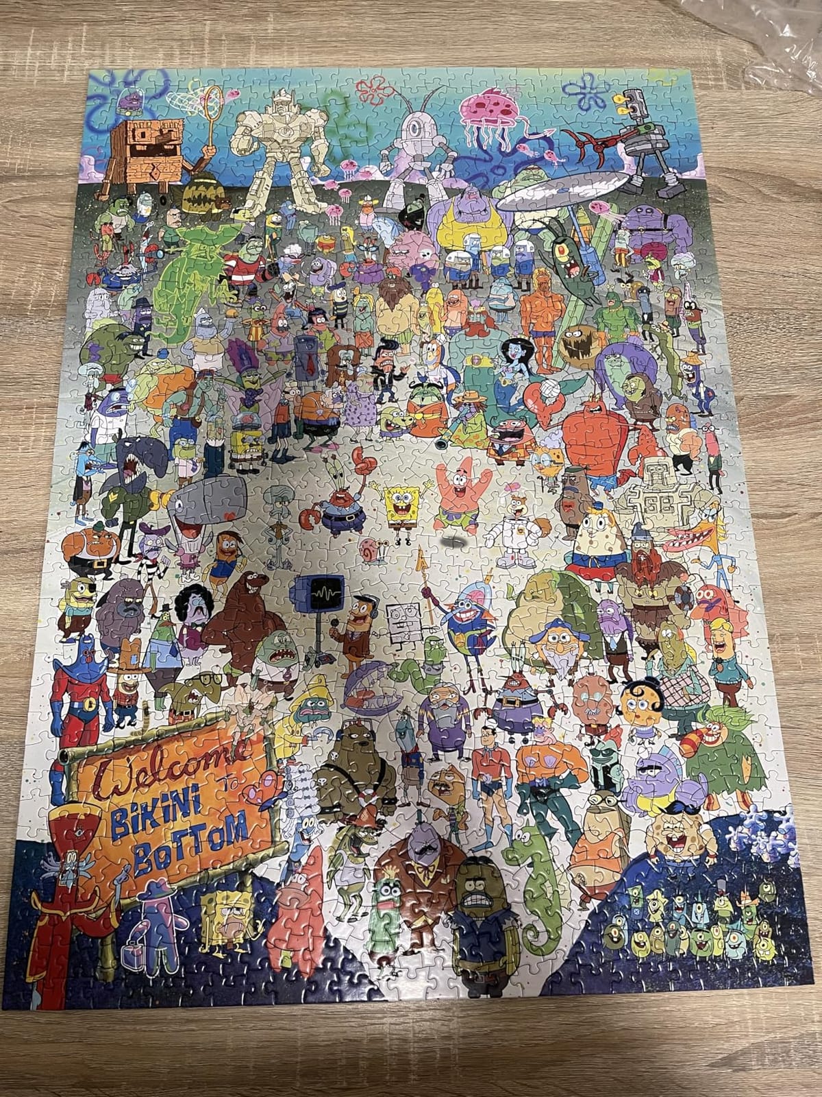 AQUARIUS SpongeBob SquarePants Puzzle (1000 Piece Jigsaw Puzzle) - Officially Licensed SpongeBob Merchandise & Collectibles-Glare Free -Precision Fit -Virtually No Puzzle Dust-20x28 Inches, Multicolor customer photo 1