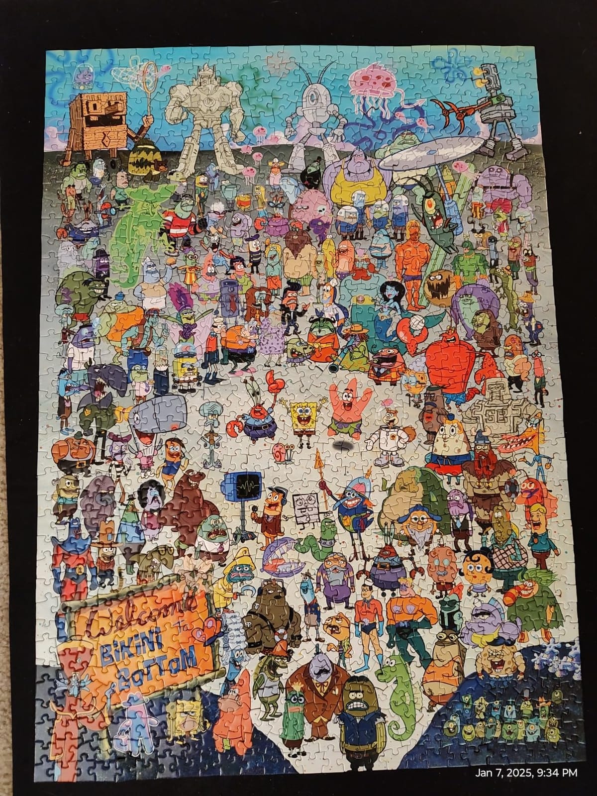 AQUARIUS SpongeBob SquarePants Puzzle (1000 Piece Jigsaw Puzzle) - Officially Licensed SpongeBob Merchandise & Collectibles-Glare Free -Precision Fit -Virtually No Puzzle Dust-20x28 Inches, Multicolor customer photo 2