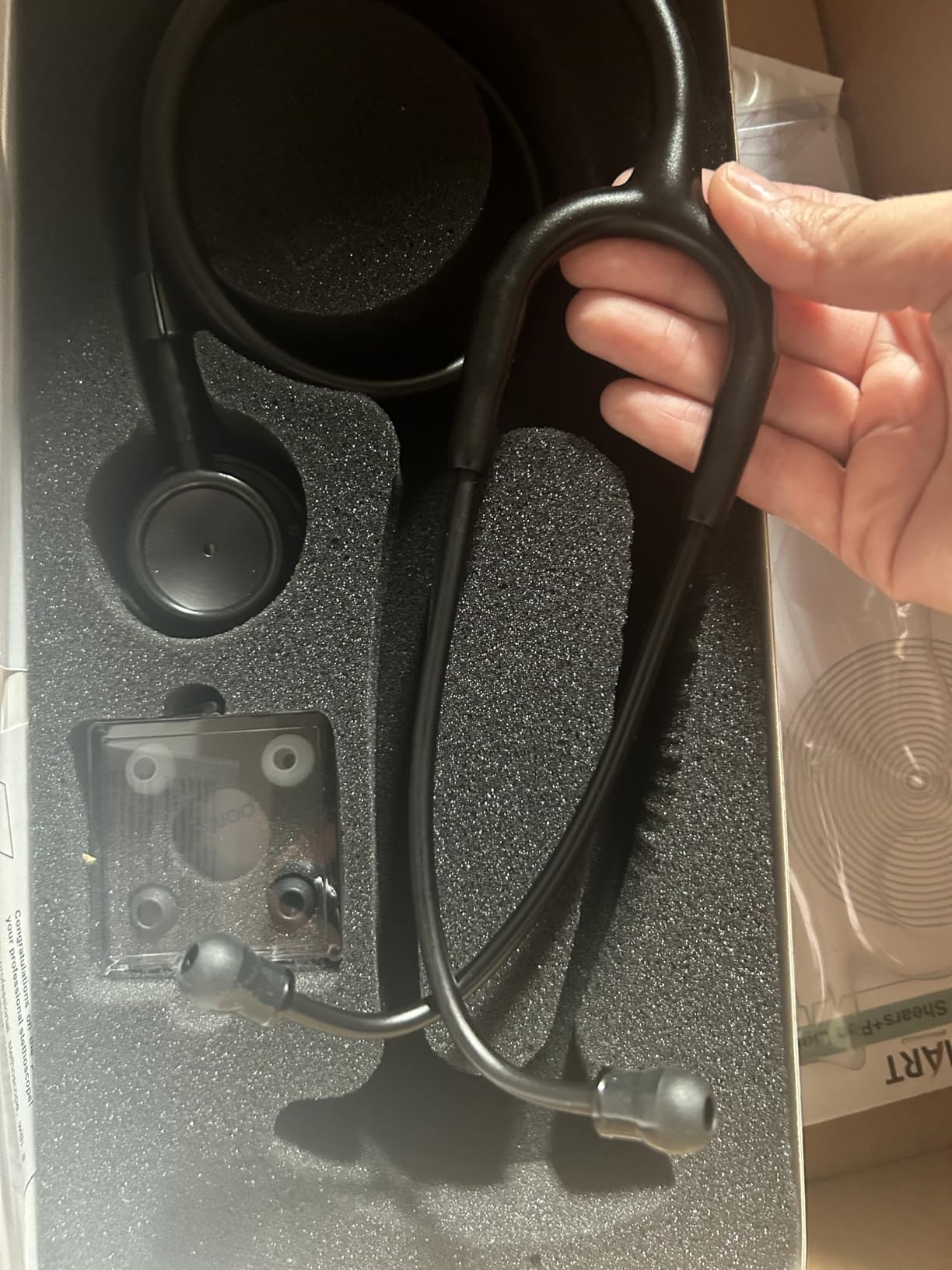 Paramed Stethoscope - Classic Dual Head - for Doctors, Nurses, Med Students, Professional Pediatric, Medical, Cardiology, Home Use - Extra Diaphragm, 4 Eartips, Accessory Case, Name Tag - 29.5 inch customer photo 1