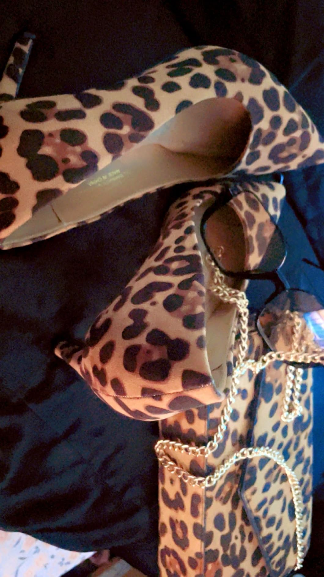 Leopard Print Envelope Evening Clutch Women Chain Shoulder Bag customer photo 2