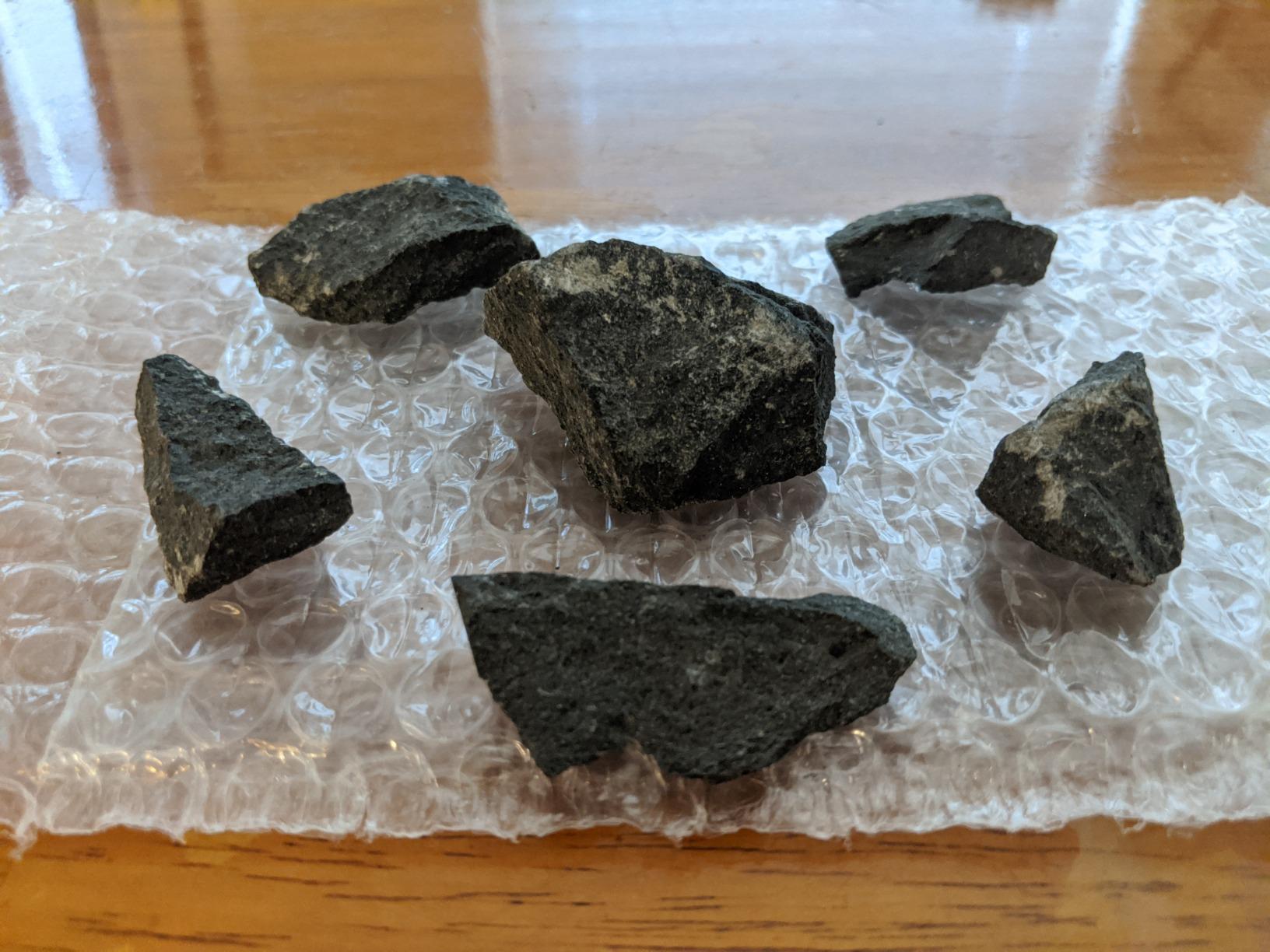 Eisco Basalt Igneous Rock Specimen, Geologist Selected, Hand Processed, 1