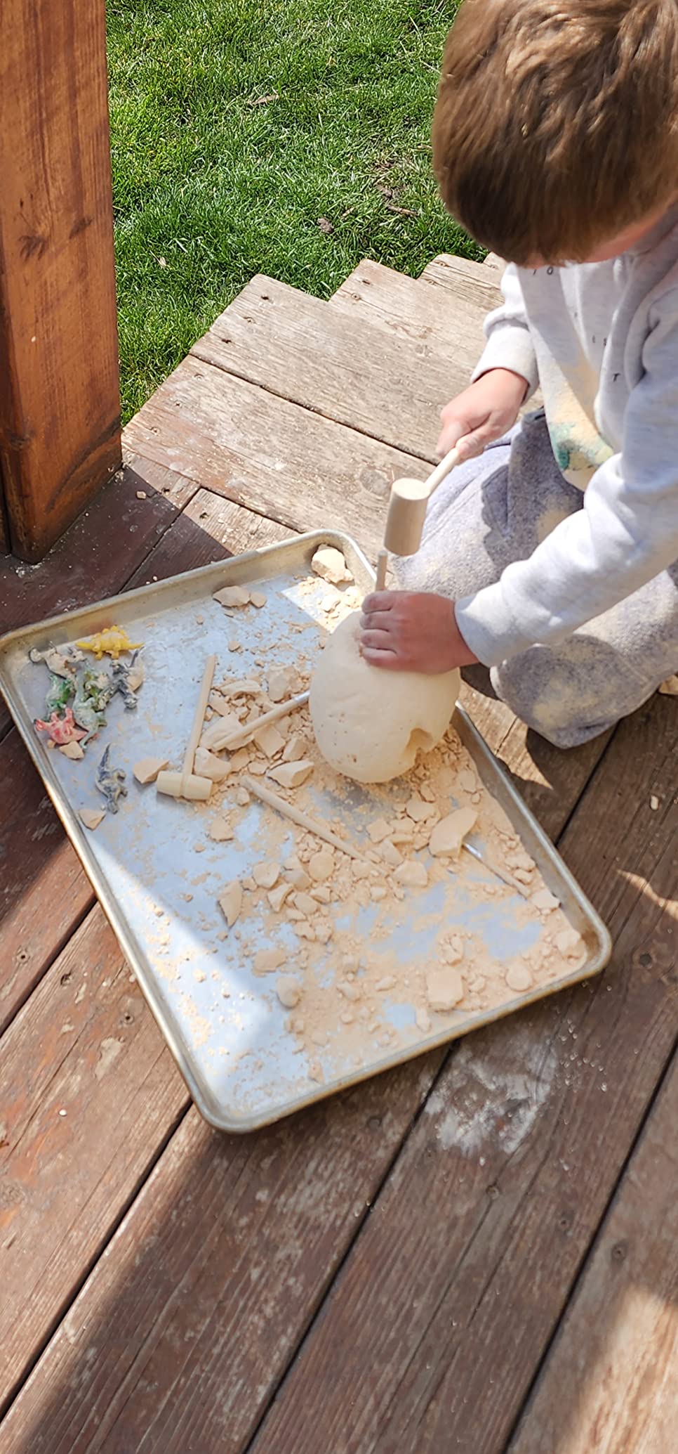 Dinosaur Egg Dig Kit, Unearth a Jumbo Dino Egg with 12 Unique Large Surprise Dinosaur Toys, Ideal Educational STEM Toys and Gifts for Kids Aged 5-7, Suitable for Party and Easter | Unearth a jumbo egg with 12 unique surprise large dino toys. customer photo 2