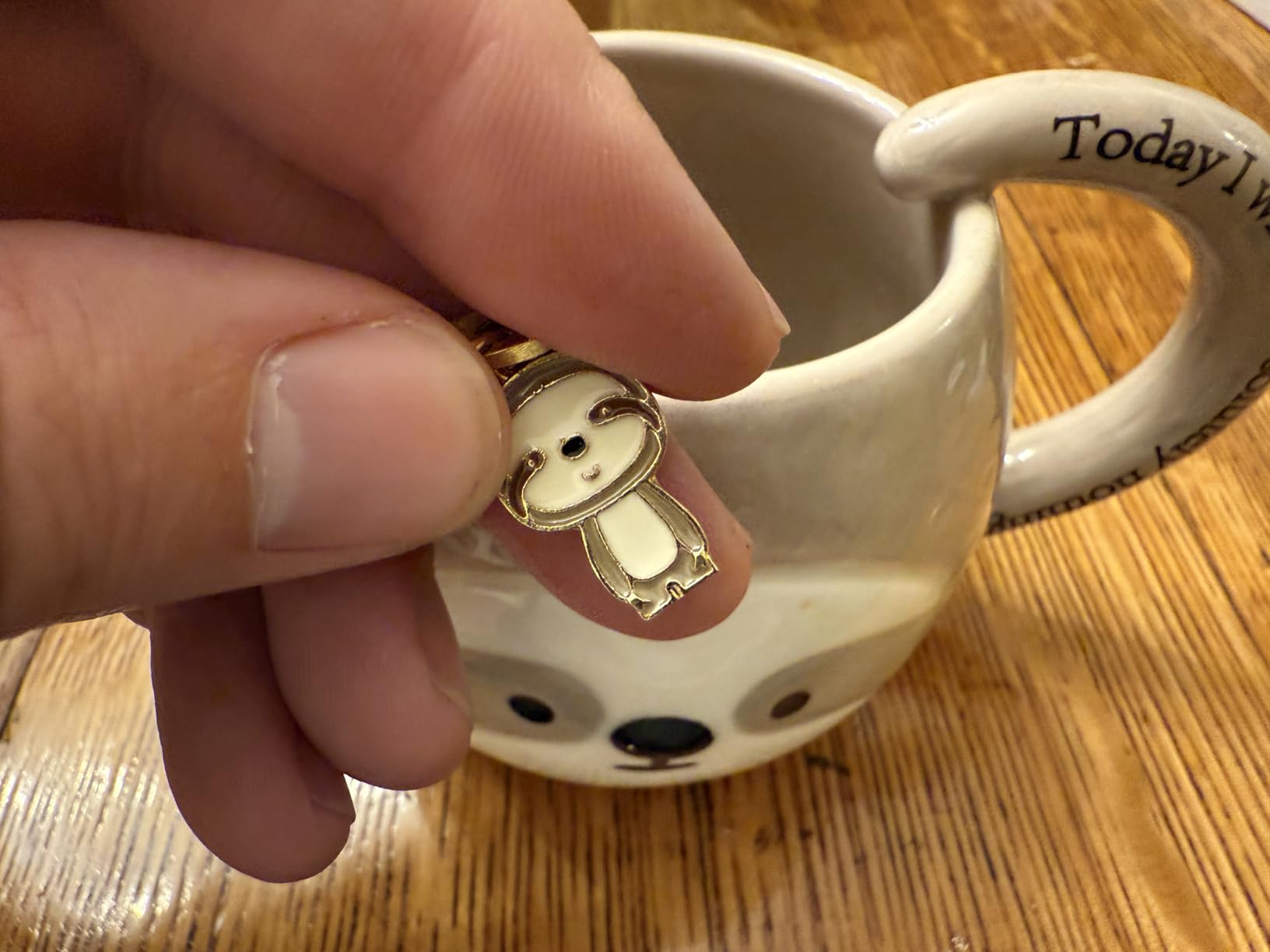 Yalucky Novelty Lazy Coffee Mug, Cute Travel Tea Cup, 3D Cartoon Ceramic Glasses for Sloth Lovers, Funny Gifts for Women Men 330ml customer photo 1